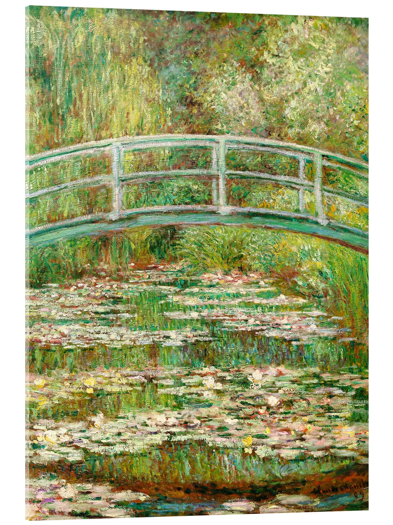Posterlounge Bridge over the Lily Pond, 1899 Cuadro de metacrilato | 60 x 80 cm de Claude Monet Verde Cuadros Decoración para la pared