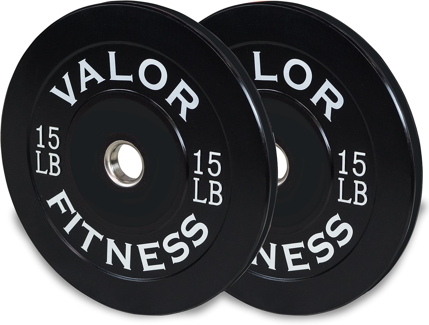 Valor Fitness BP Rubber Olympic Bumper Weight Plates for Barbells, Ideal for Cross Training, Strength and Conditioning, and Weight Lifting Workouts - Multiple Plate Weights Options Available