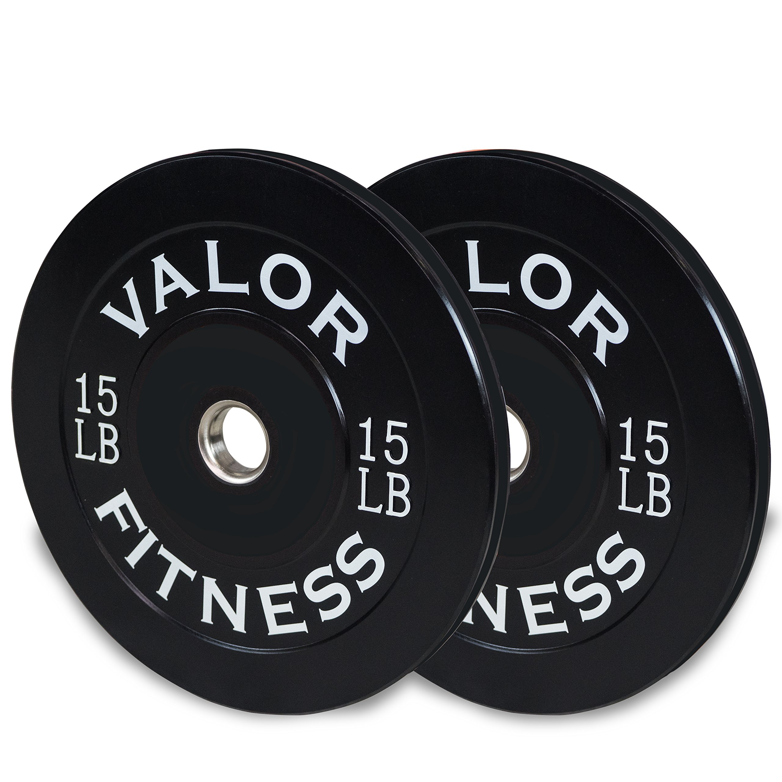Valor FitnessValor Fitness BP Rubber Olympic Bumper Weight Plates for Barbells, Ideal for Cross Training, Strength and Conditioning, and Weight Lifting Workouts - Multiple Plate Weights Options Available