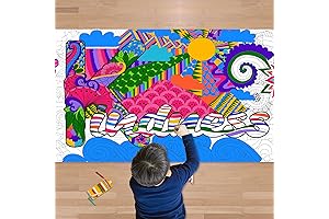 OHOME Mandala Giant Coloring Poster/Tablecloth for Creativity and Fun