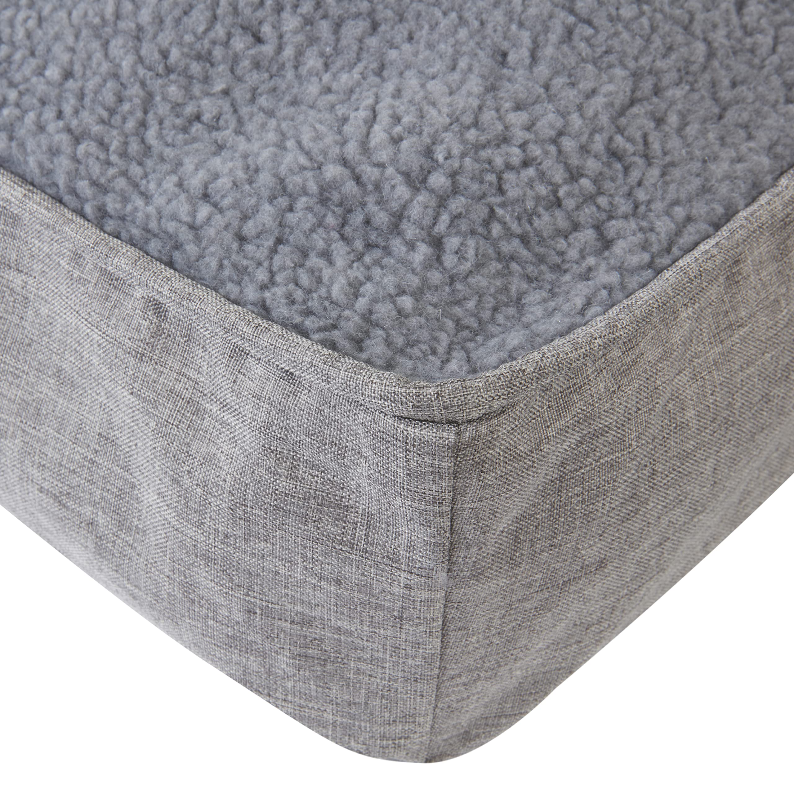 Sleepdown Haustiermatratze Für Hunde & Katzen - Gesteppt, Abnehmbarer Bezug, 100x70x11 Cm, Silber