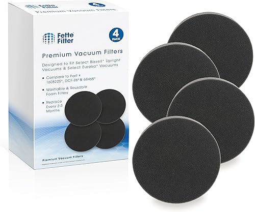 Fette Filter Filtro de vacío compatible con Bissell 1608225, filtro premotor para aspiradoras Powerforce, PowerGlide, PowerClean, PowerEase. También