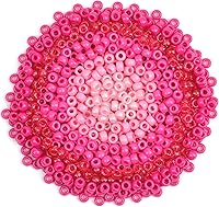 Vista 24 de Cuentas de Pony de Plástico Coloridas para Pulsera para Hacer Joyas para Pulseras de Amistad 6x9mm Multicolor para Cuentas Trenzado de Cabello