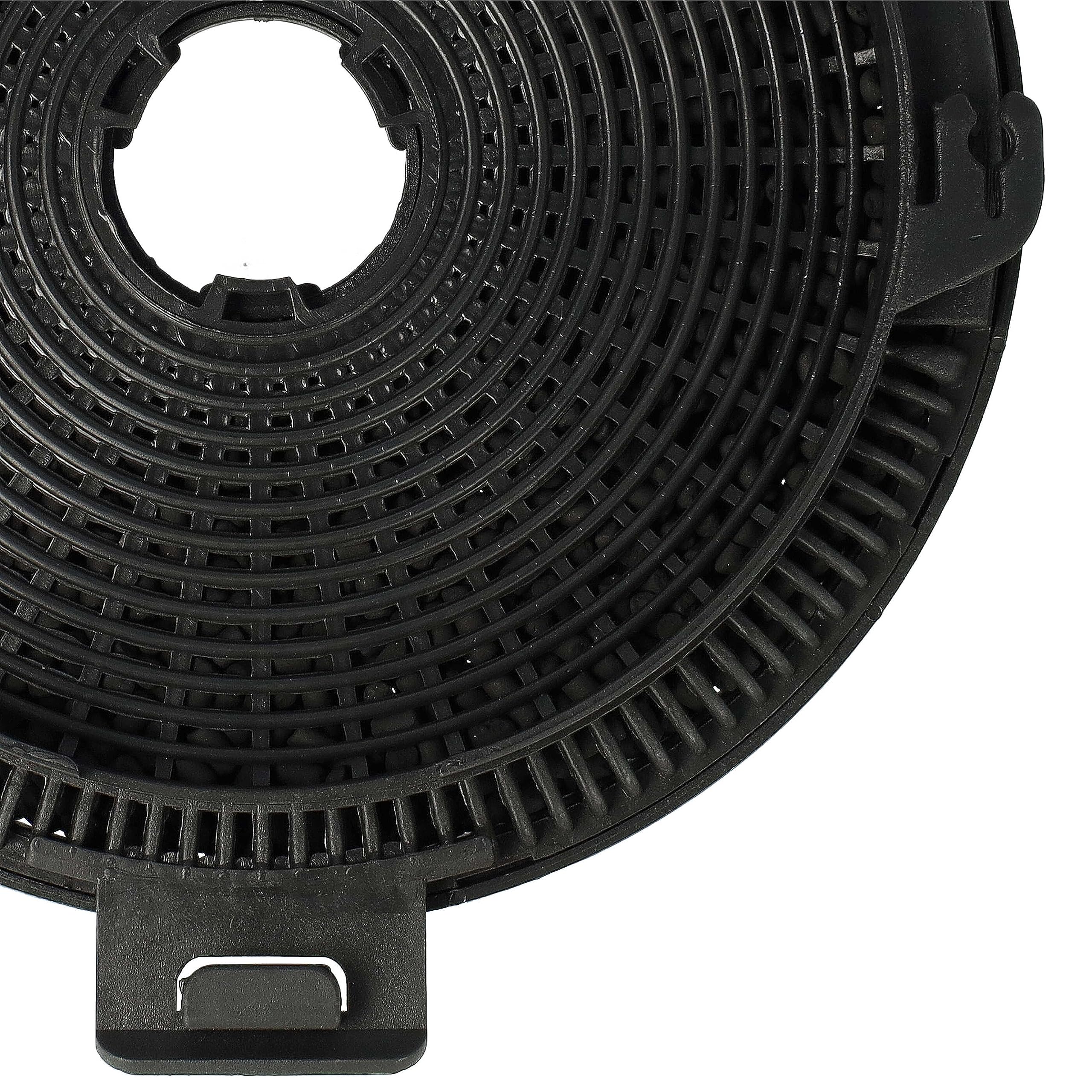 vhbw 2x filtro de carbón activado compatible con Teka D4C, CC 40, CL 90, CL 90 Studio Line, DB 1 60, DB 1 70, DB 1 90, DB 60 campanas cocina - 20 cm
