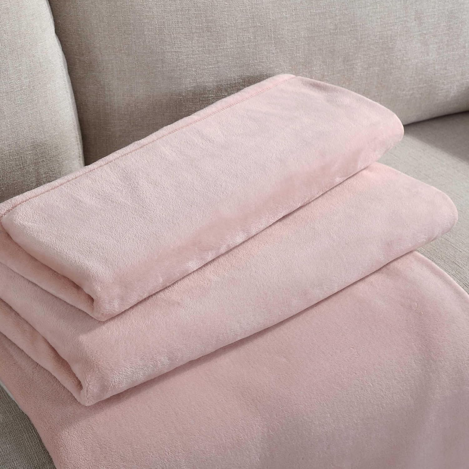 Calvin Klein - Queen Blanket, Soft Plush Bedding, Medium Weight Bed Blanket (Core Plush Light Pink, Queen) - Image 3