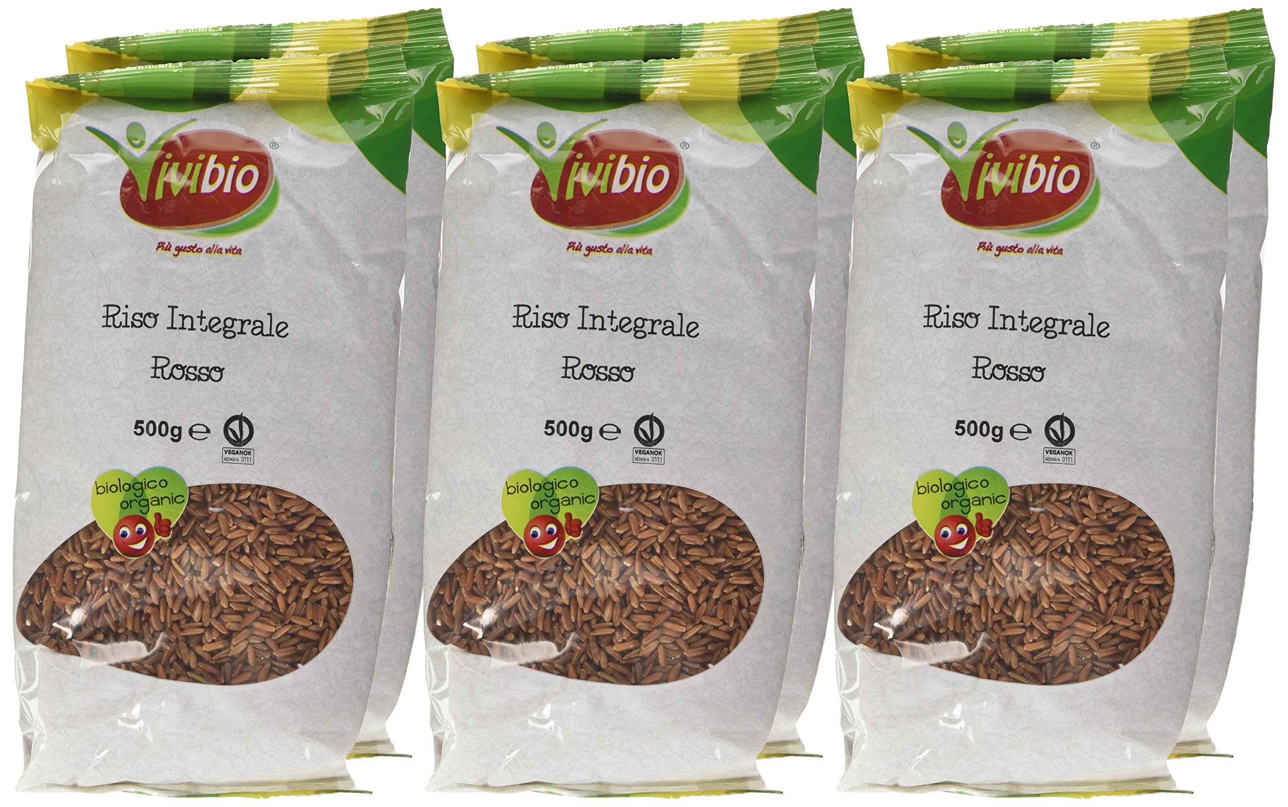 Vivibio Riso Integrale Rosso 6 x 500 gr