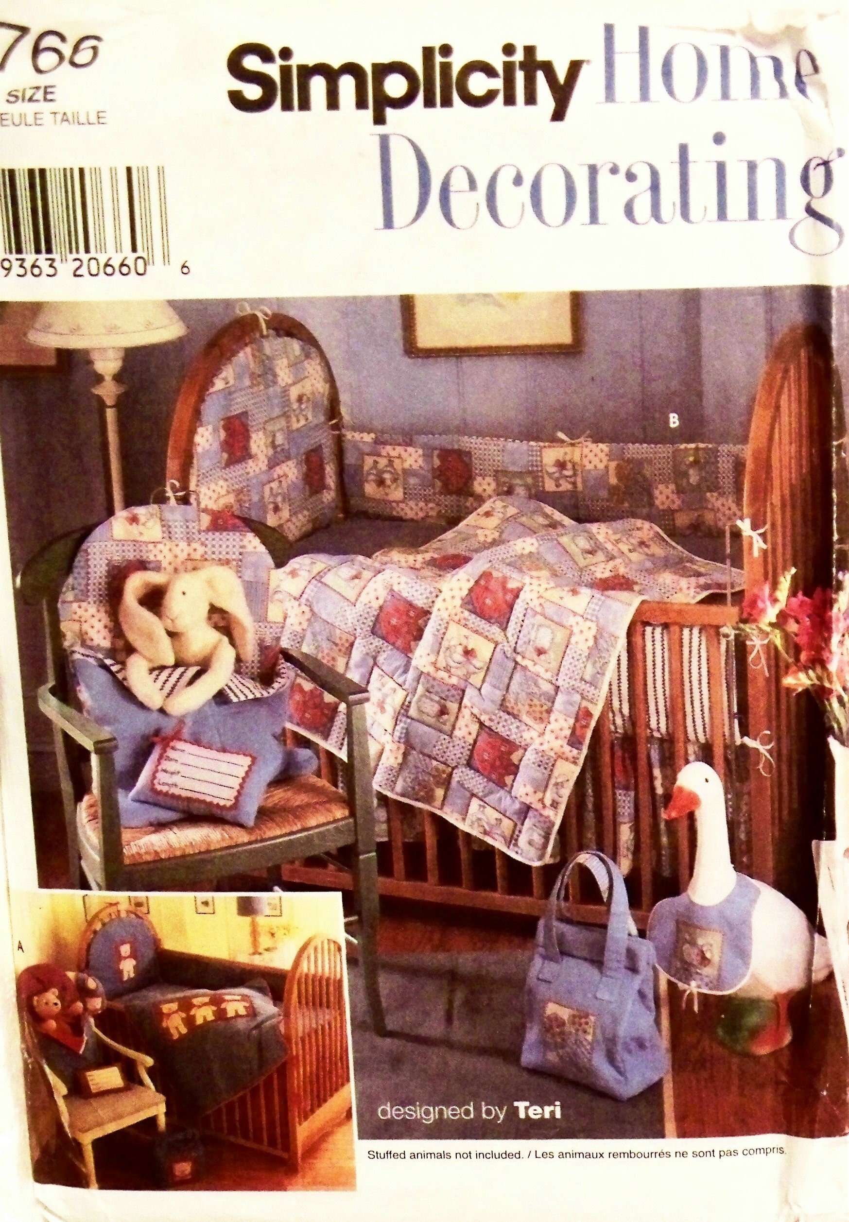 Patron de couture Simplicity 7766 drap couette sac langer bébé