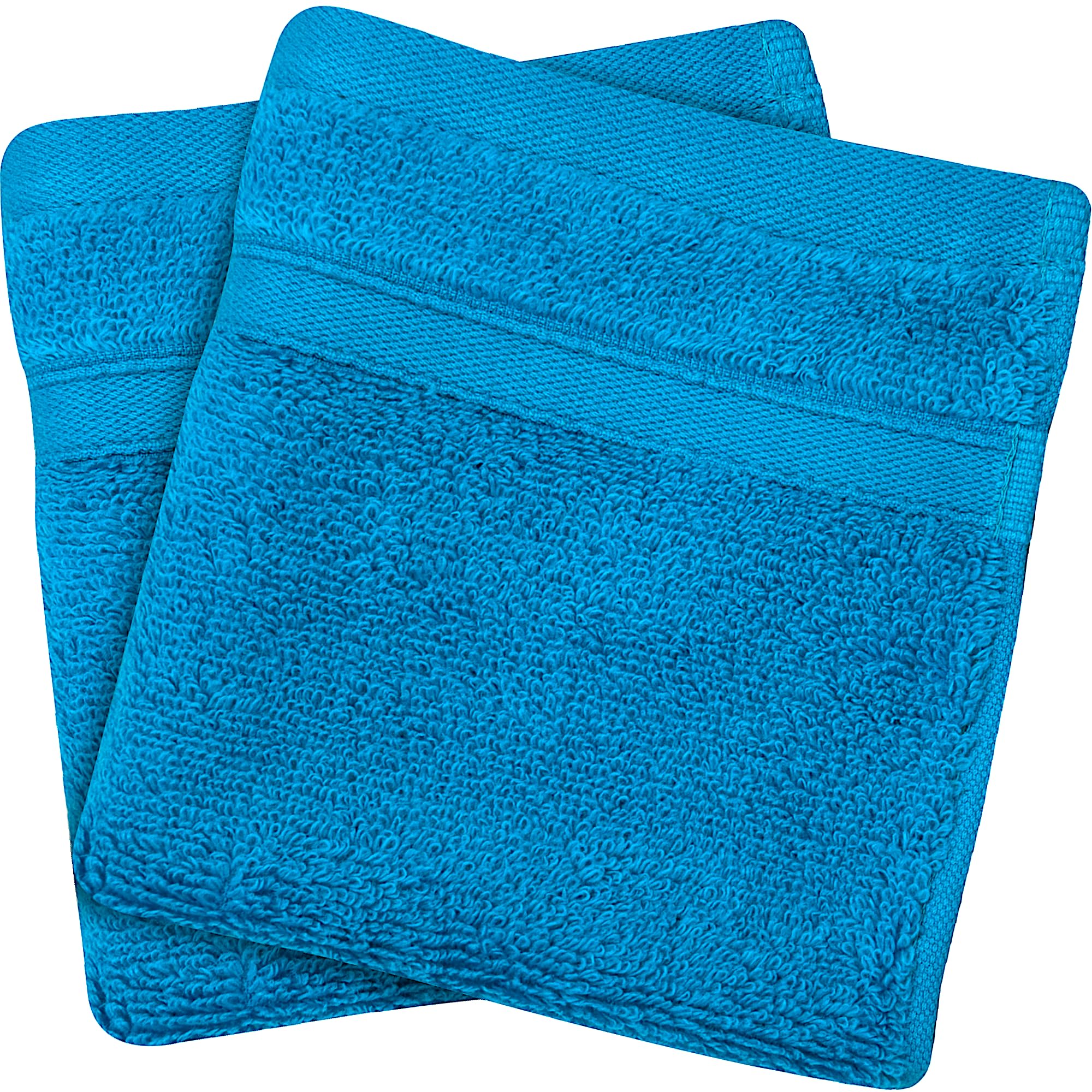 Towelogy® Luxury Flannel Face Cloth | Ultra Soft 100% Cotton Face Towels | 33x33cm (Teal, 2 Pack)