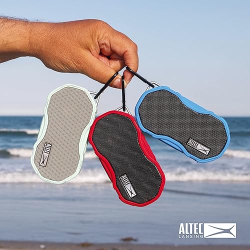 Vista 7 de Altec Lansing Baby Boom XL - Altavoz Bluetooth impermeable, altavoz inalámbrico y portátil para viajes y uso al aire libre, graves profundos y Azul