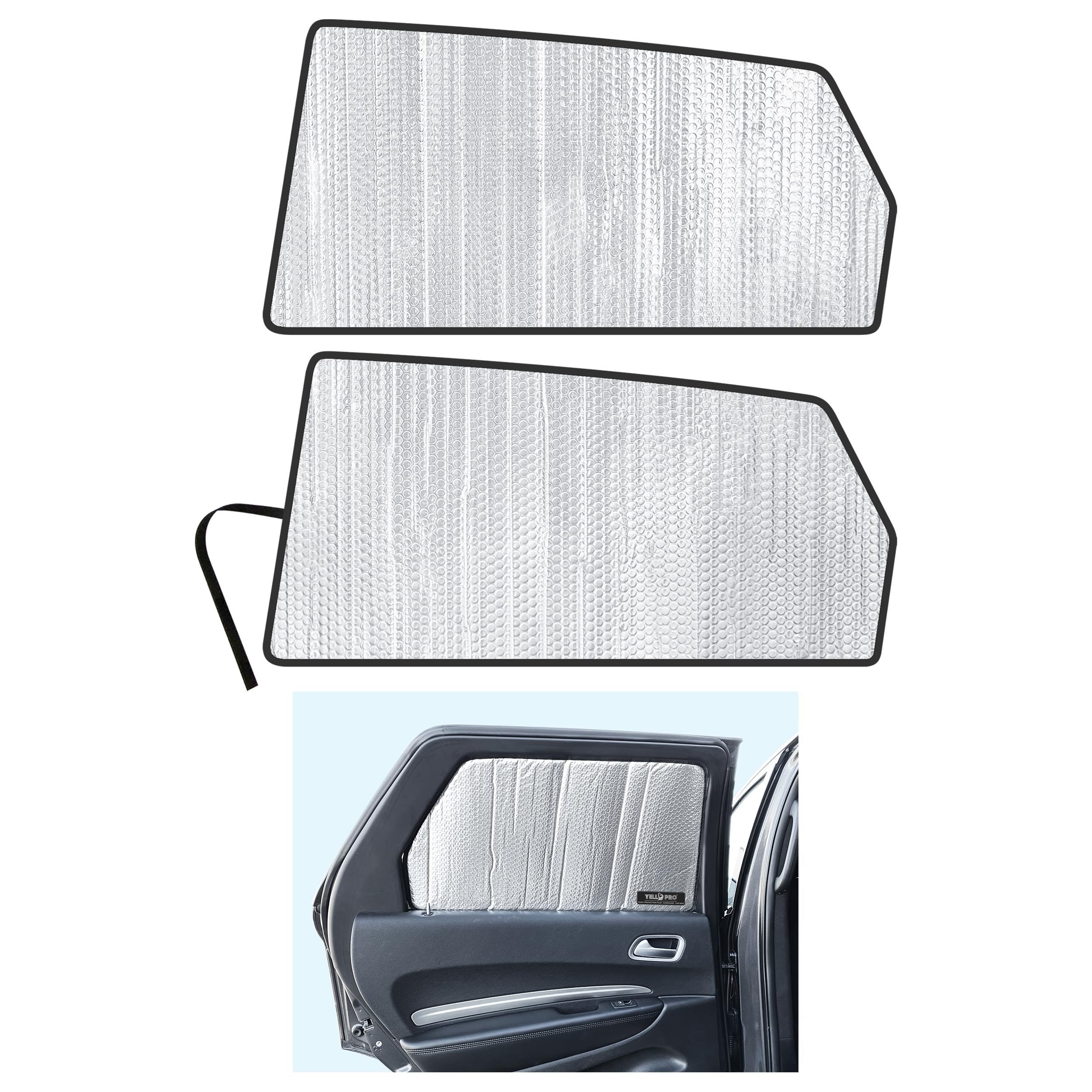 Side Window Rear Seat 2nd Row Sunshade for 2014 2015 2016 2017 2018 2019 2020 2021 2022 2023 2024 2025 Dodge Durango SUV, UV Reflector Sun Protection (Set of 2)