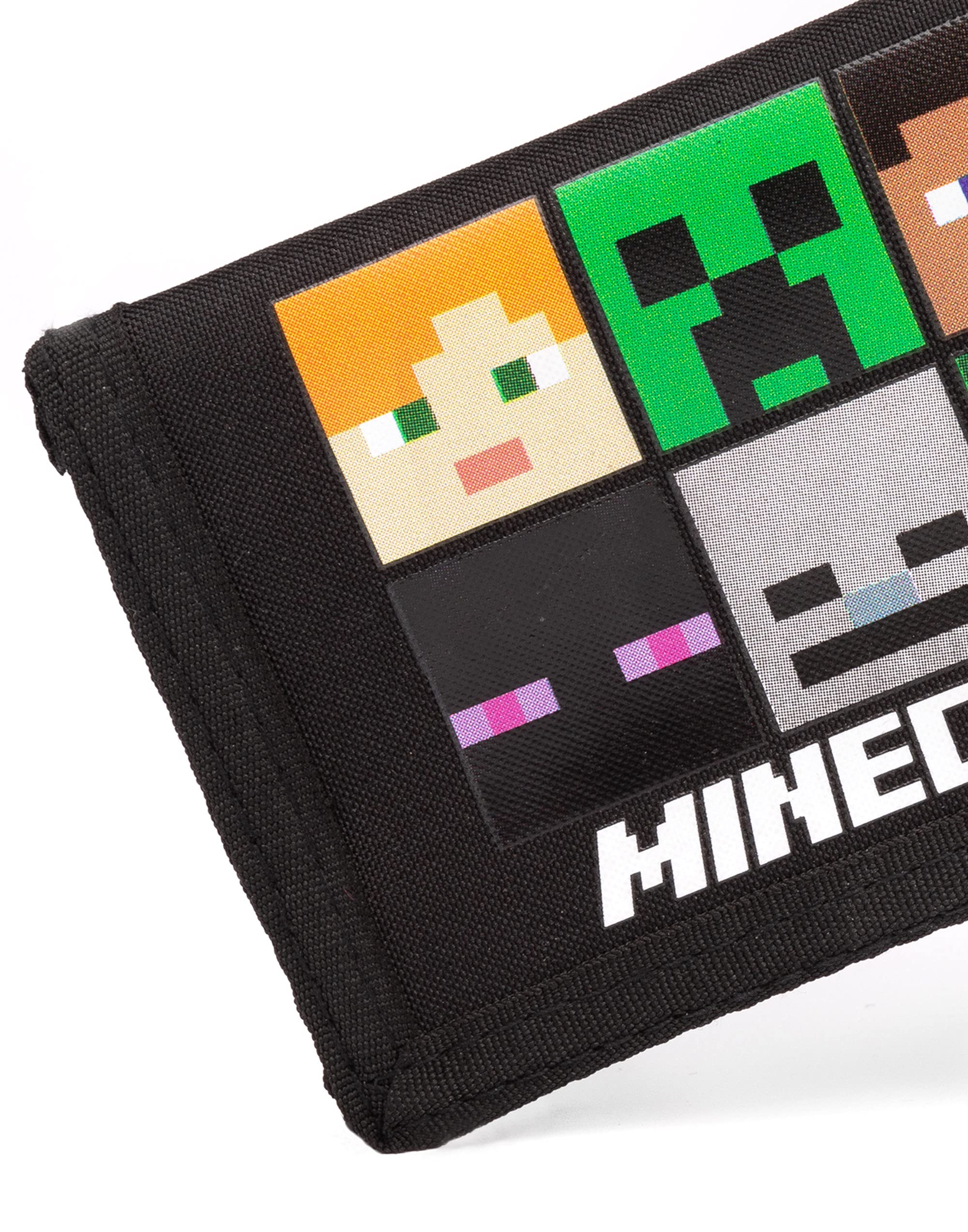 Minecraft Portefeuille Enfants Jeu Jeu Noir ou Vert Creeper Bourse Taille Unique