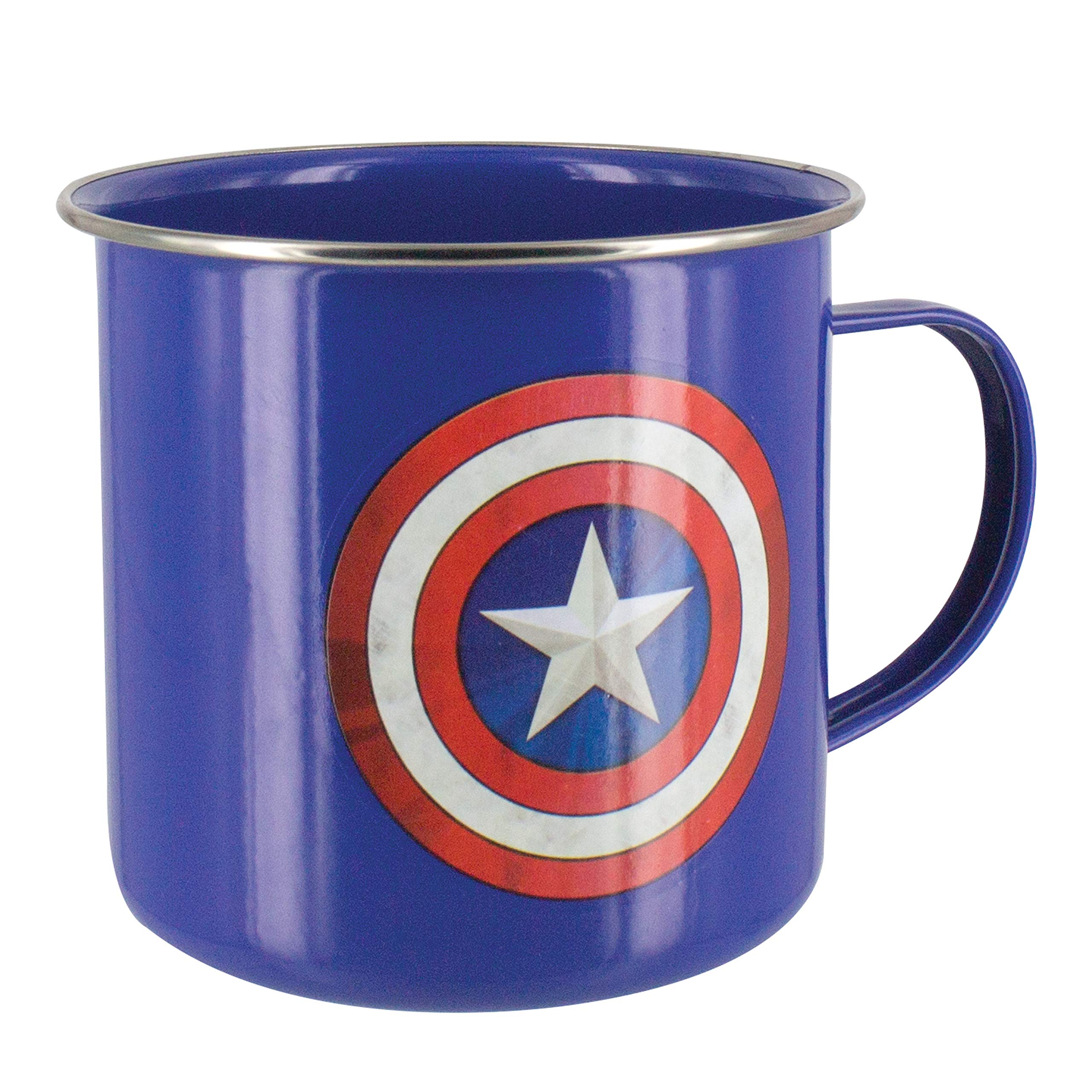 Marvel Multi-Colour Paladone Captain America Tin Mug - Officially Licensed Disney Merchandise