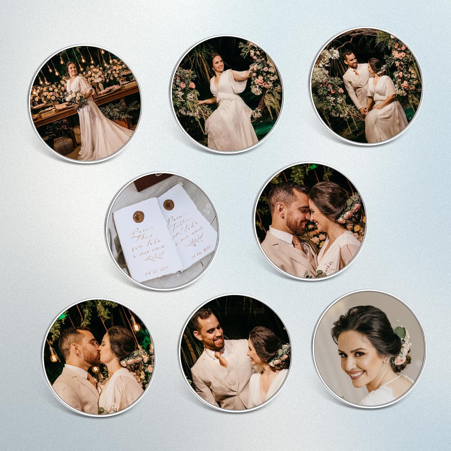 Zysta 6pcs Photo Magnets for Refrigerator Custom Fridge Magnets Picture Personalized Magnets Custom Fridge Magnets Bulk Alloy Decorative Fridge Magnets for Home Decoration Anniversary Birthday Gifts