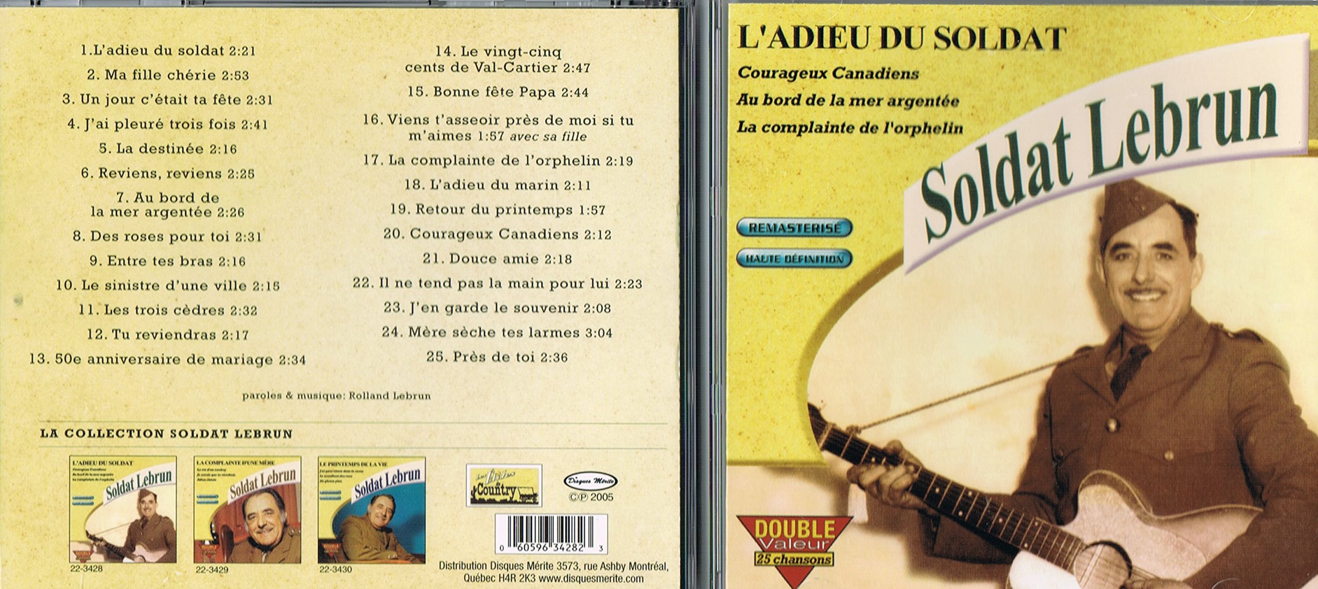 L Adieu De Soldat [Audio CD] Lebrun, Soldat