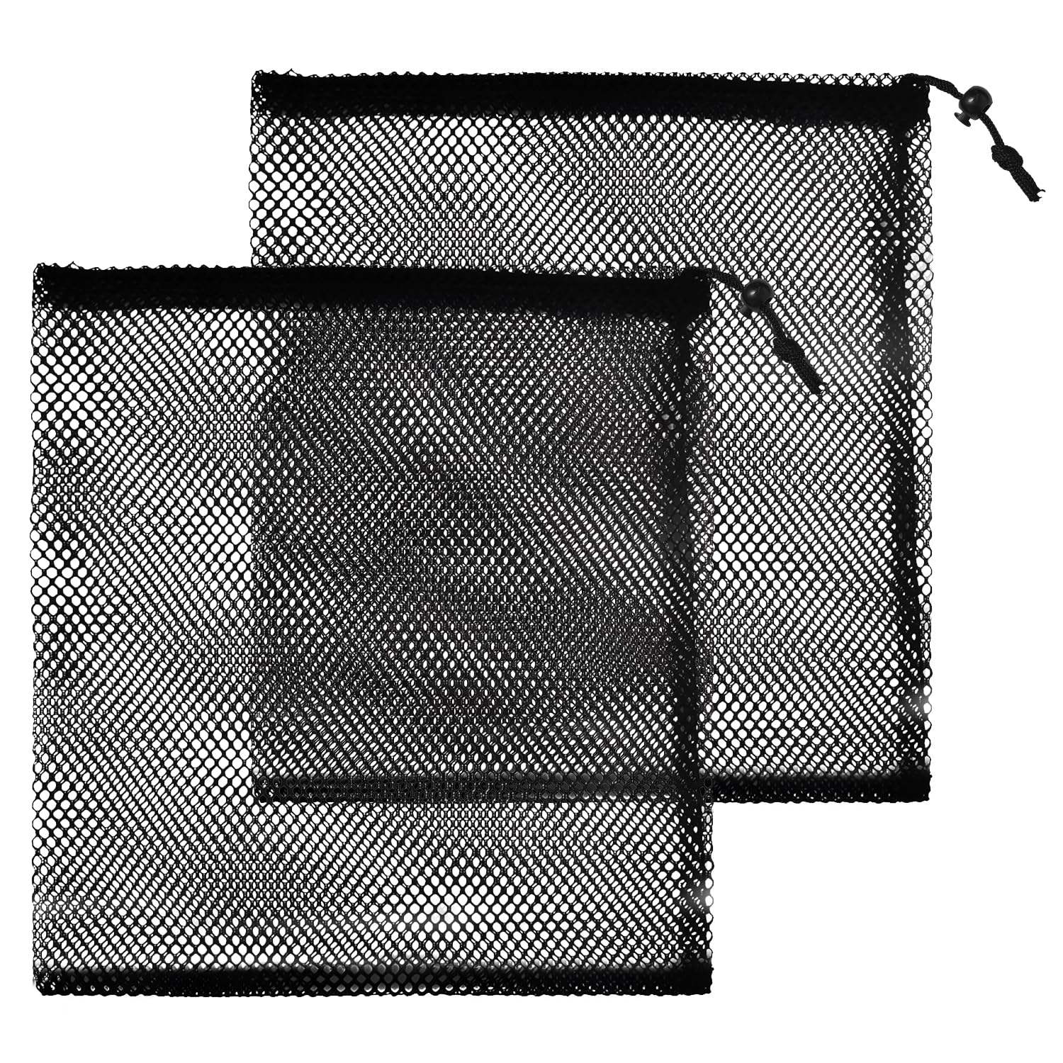 SUBTAVIK bolsas de malla con cordón, bolsas grandes de malla con cordón, bolsas de almacenamiento con cordón, bolsas de malla negras, bolsas de red de nailon para natación, playa, piscina — view 9