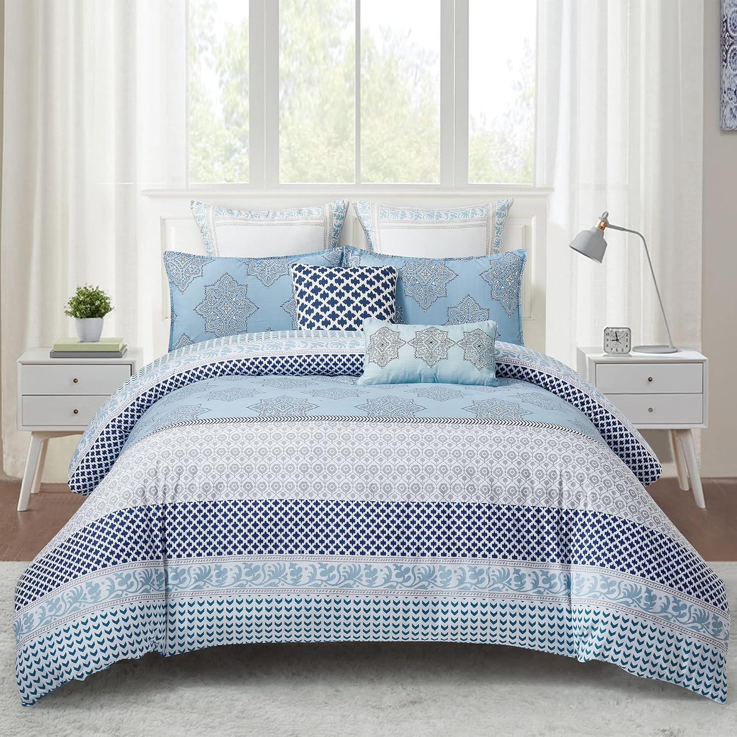 Style Quarters Comforter Set7 Pcs Queen Comforter Set 100 Cotton