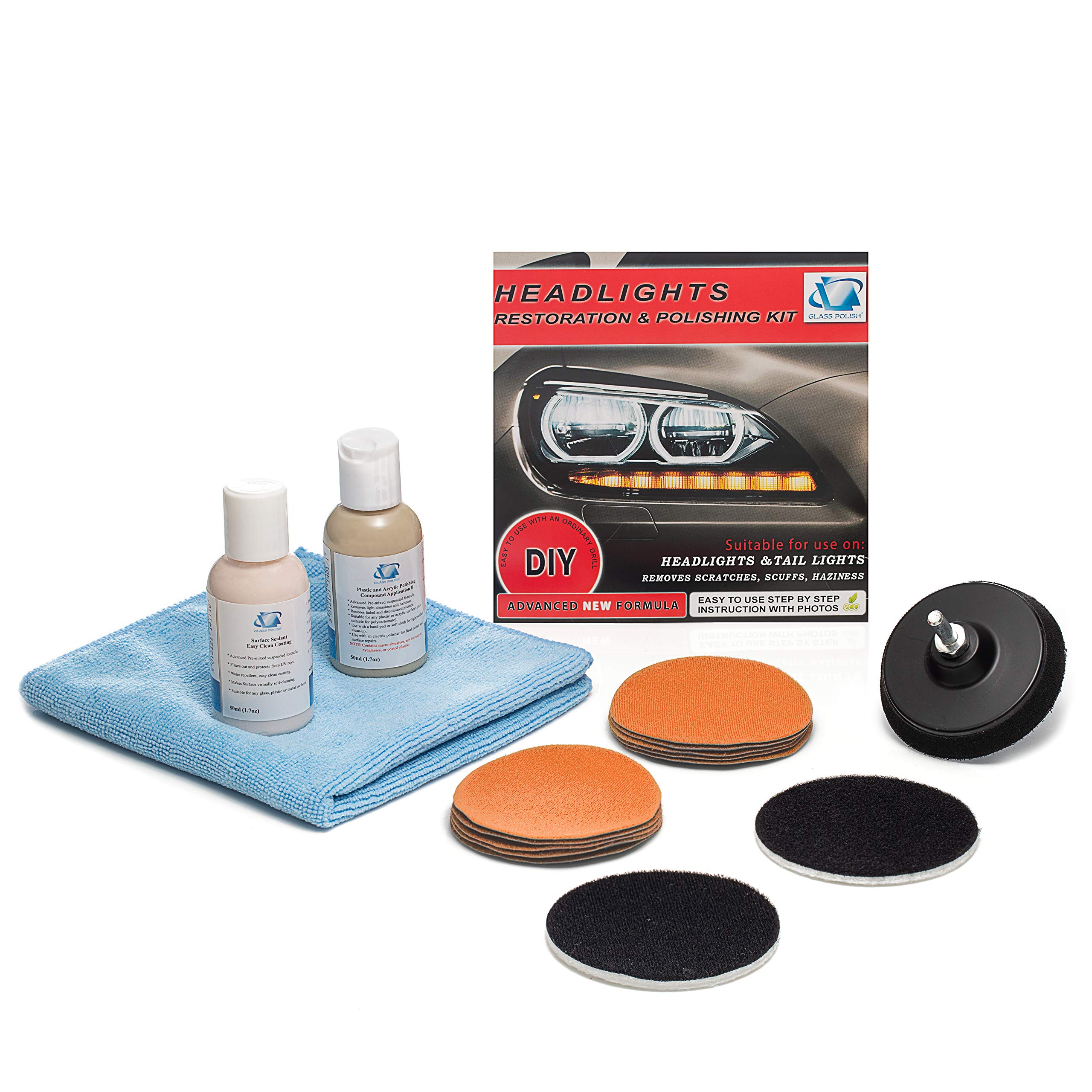 31016 Headlight and Tail Light Restoration kit - Restore Dull, Faded, Discolored Car Headlights