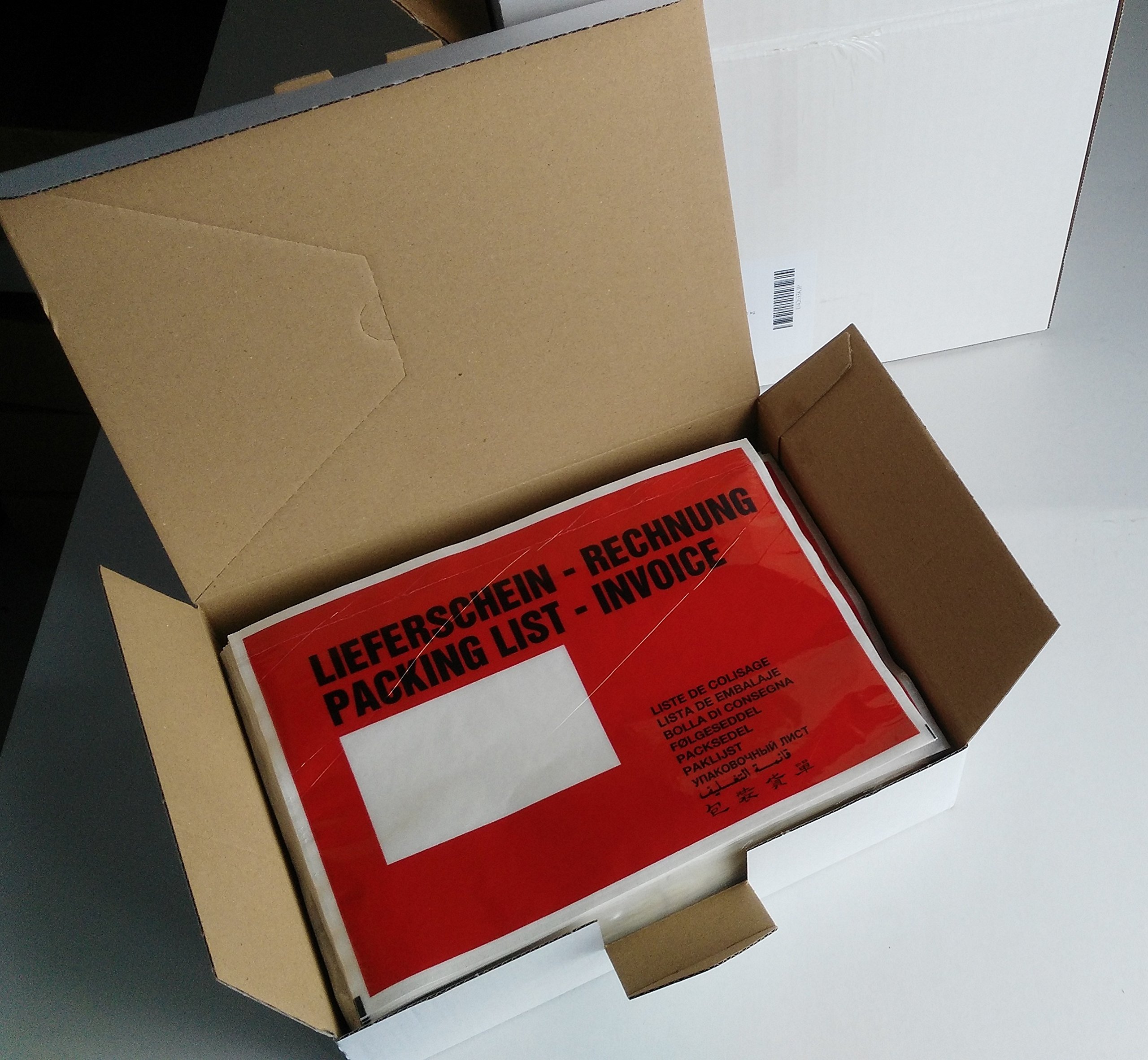 1000 St. selbstklebende C5 Dokumententaschen 235 x 175 mm Lieferscheintaschen Rechnungstaschen