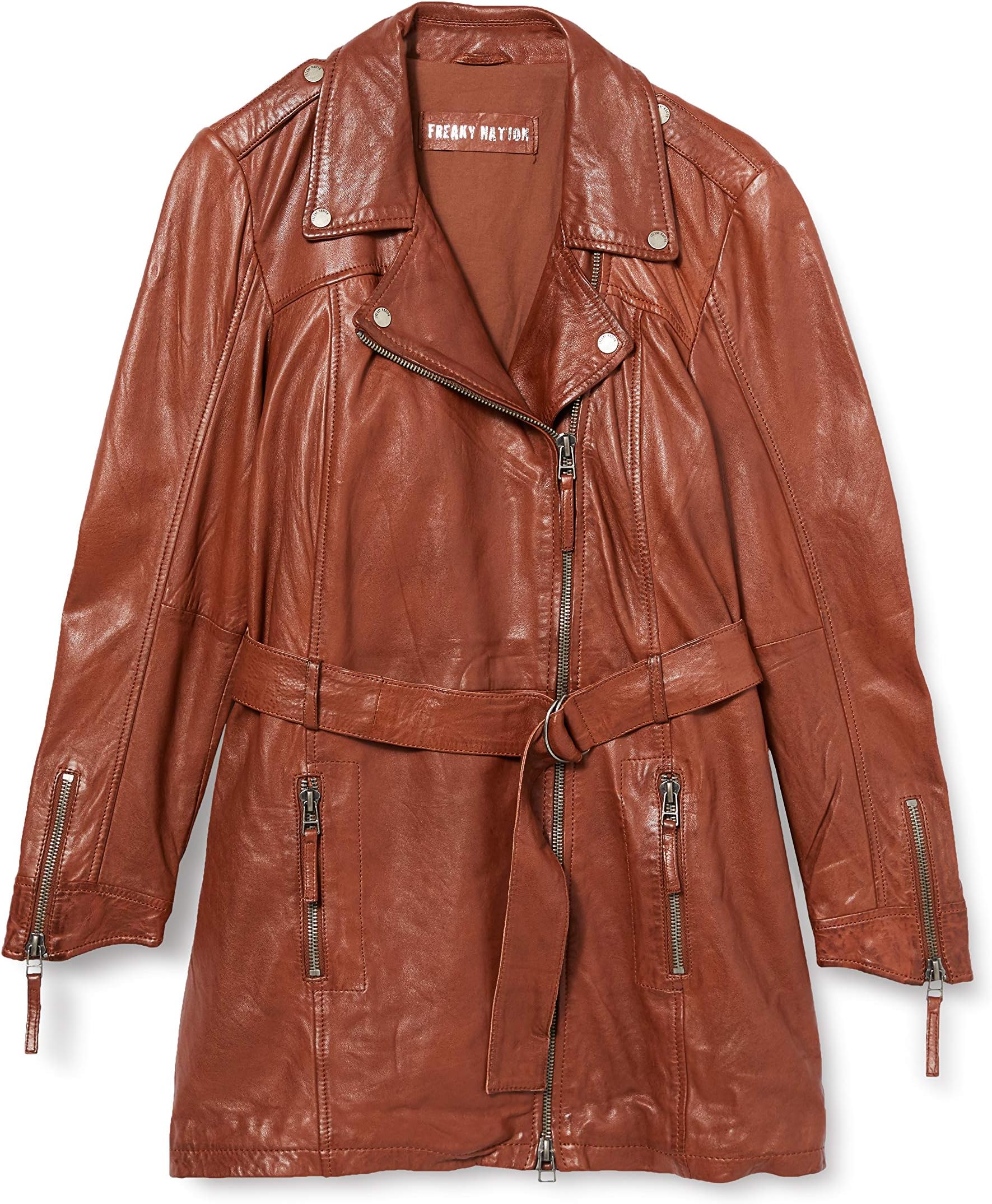 Freaky Nation Women's Autumn Day-FN Leather coat