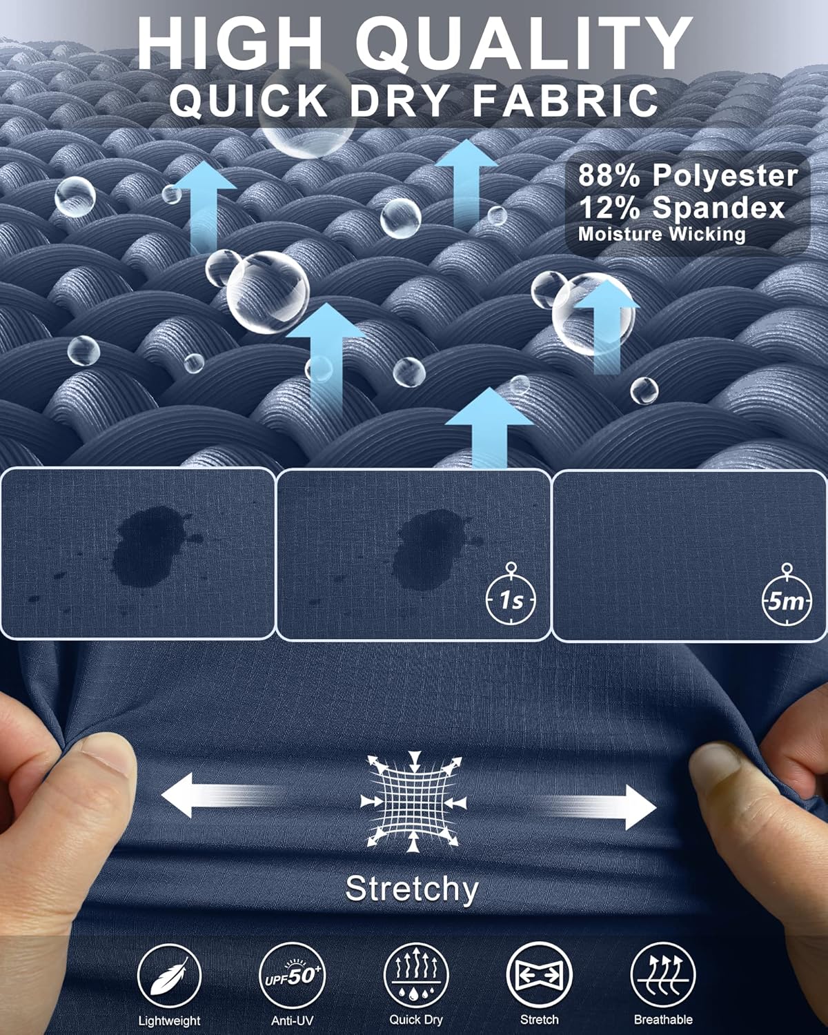 33,000ft Men's UPF 50+ UV Protection Long Sleeve Hiking Shirts Breathable Quick Dry Fishing Shirts for Safari, Outdoor - Image 5