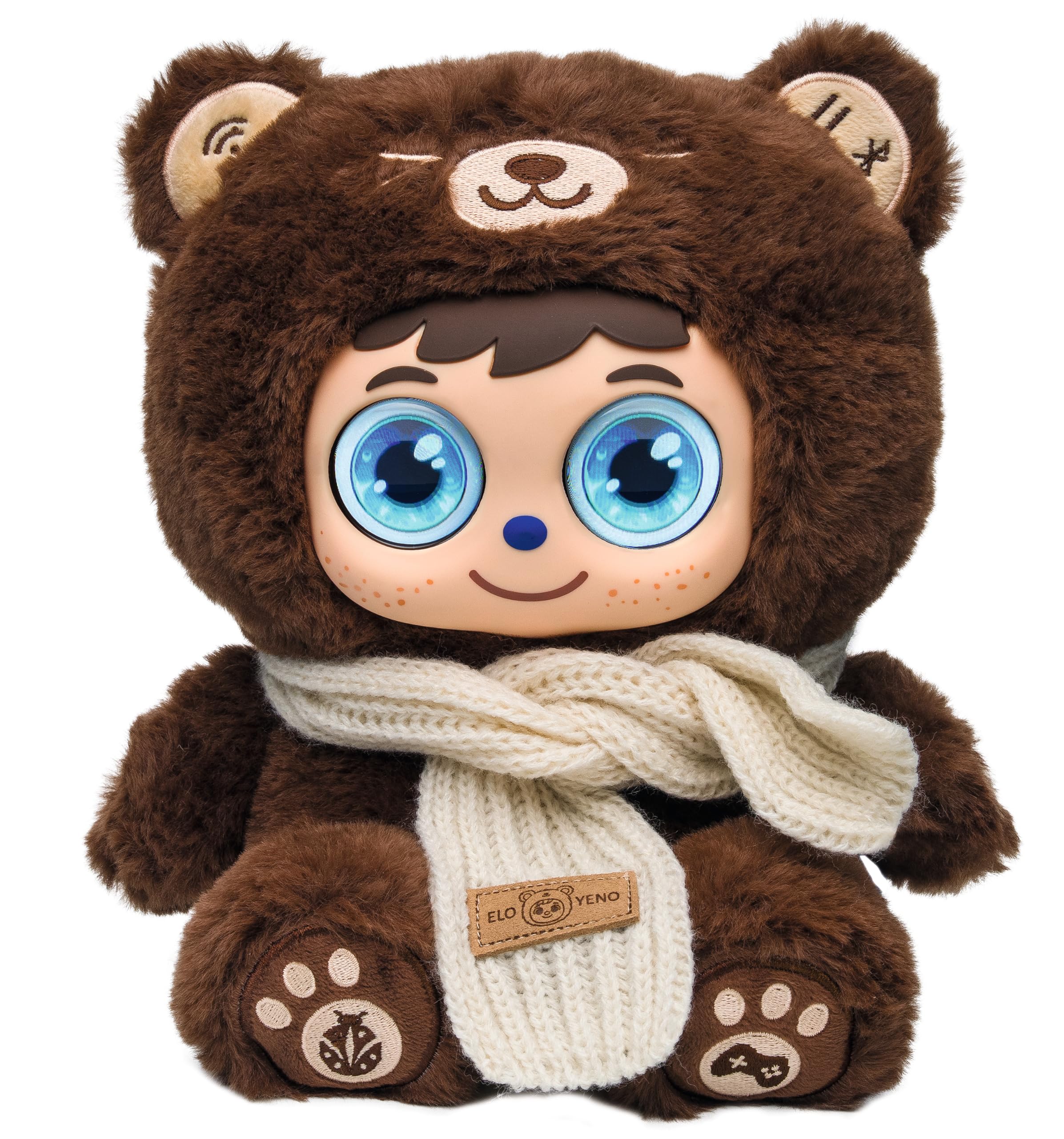 Lexibook, ELO‑YENO, Peluche Interactive IA parlante, Marrone, ELO1FR