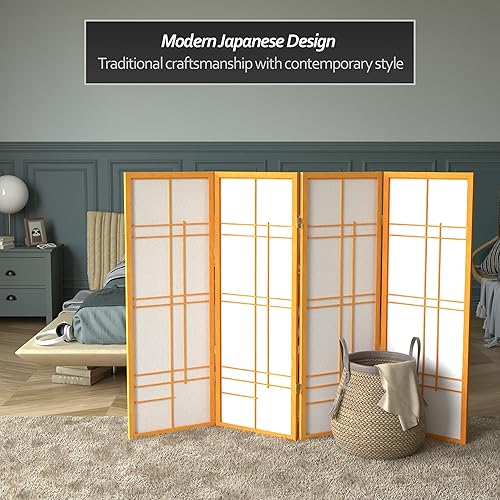Miniatura 26 de Pantalla corta Eudes Shoji de 4 pies - Miel - 5 Paneles Miel,Negro -,Natural,Rosewood,https://www.amazon.com/dp/undefined