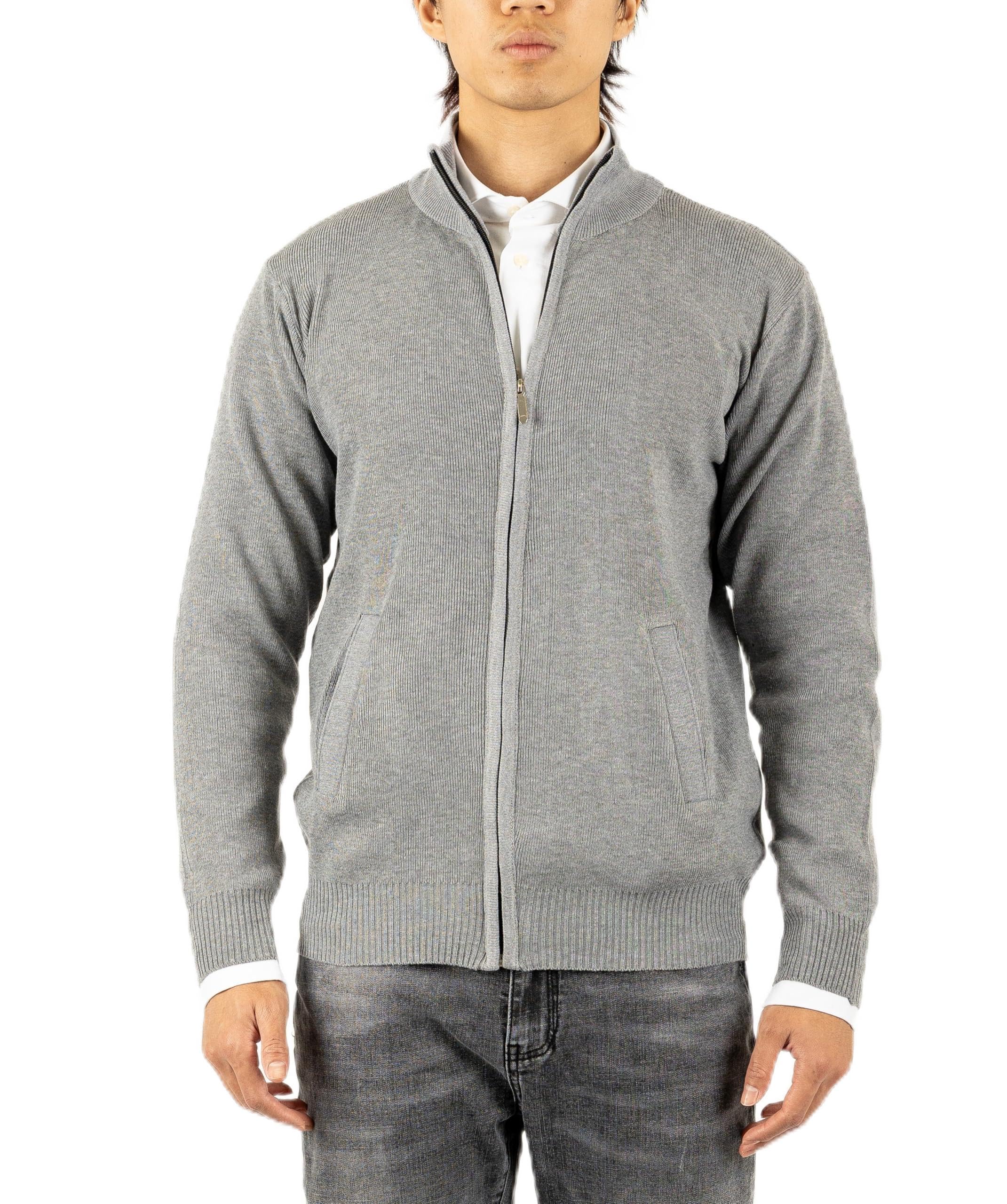 TONY BACKER - Maglione con Zip Uomo Leggero, Elegante E Comodo, Cardigan Uomo Morbido Adatto per Le Mezze Stagioni, Maglioncino Uomo 4 Colori