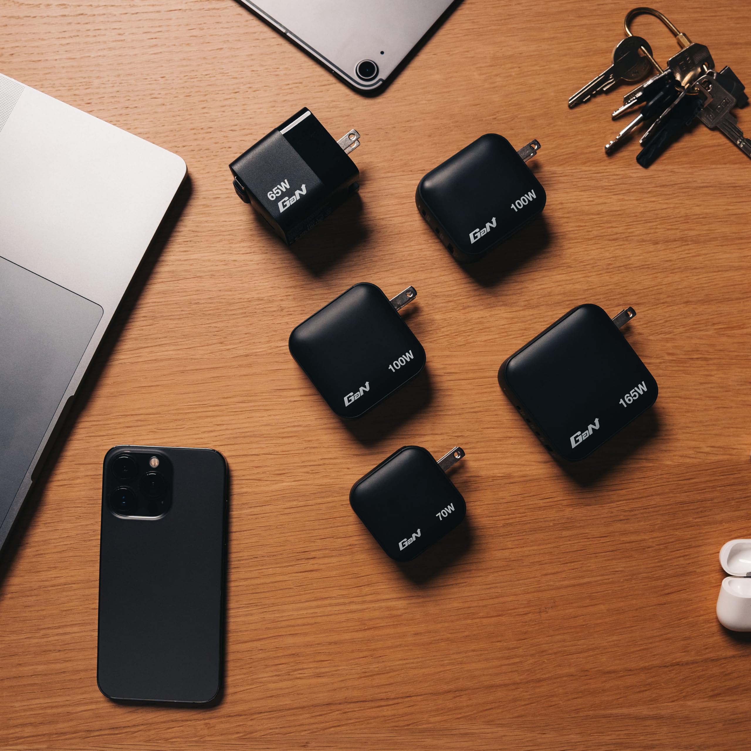 Verbatim Mini GaN Charger 70 W, 3 Ports USB-C Ladegerät, Power Adapter mit 2 x USB-C und 1 x USB-A, Schnellladegerät als Mehrfachstecker, für Apple iPad, iPhone, Samsung & Co, für EU, UK, USA