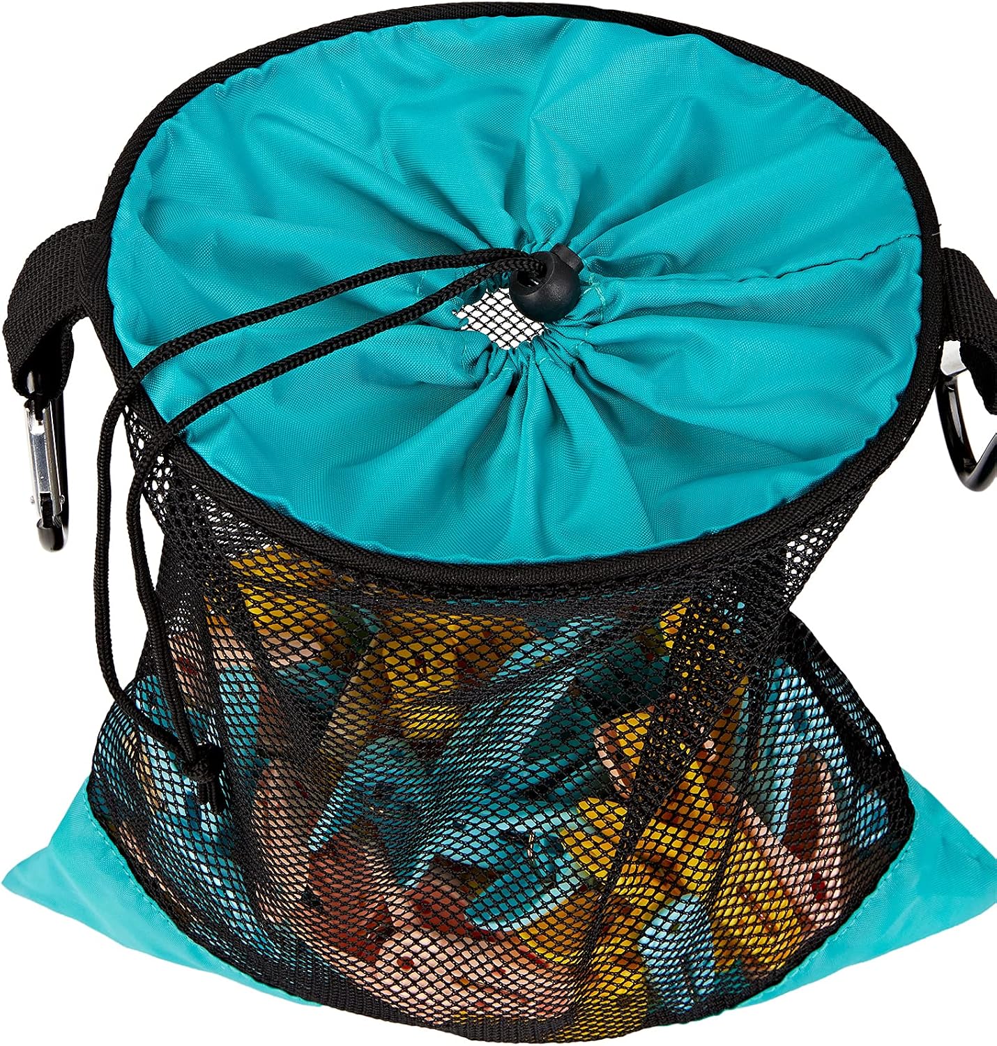 NICOGENA Mesh Clothespin Bag, Storage Organizer with Hook, Clothes Pins Bag Holder, Blue