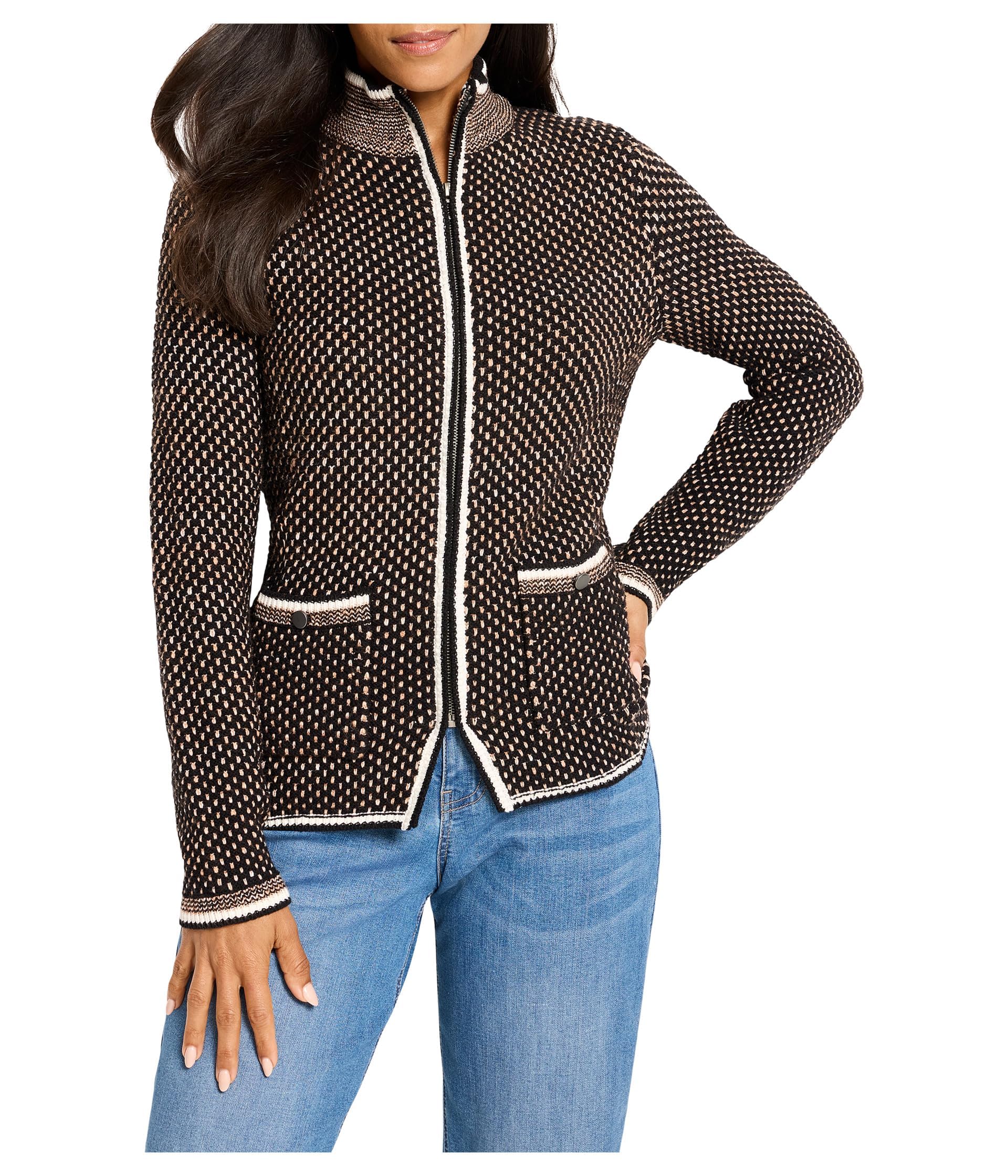 NIC Zoe Womens Brick Stitch Knit Jacket