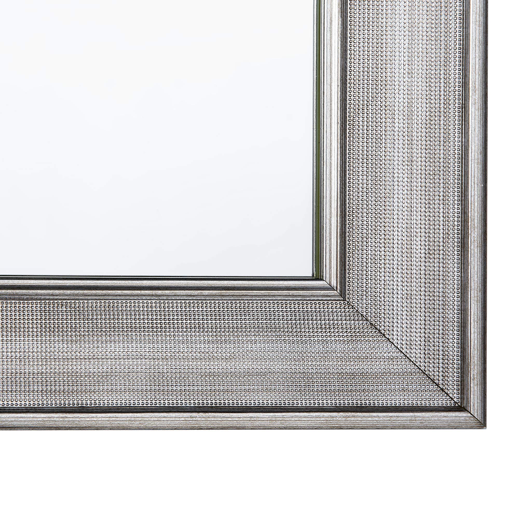 Espejo de pared plateado 50 x 130 cm vertical salón dormitorio Bubry