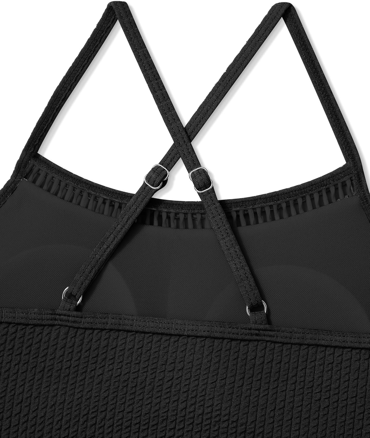Girls Swimsuit Two Piece Cross Back Bikini Cutout Bathing Suit for Girls Adjustable Straps Swimwear 9-16Y