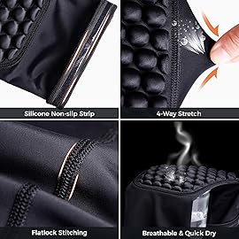 COOLOMG Basketball Knee Pad for Kids Youth Adult, Compression Anti-slip Knee Sleeve for Volleyball Football, Sports Knee Protector (1 Pair) Black XS