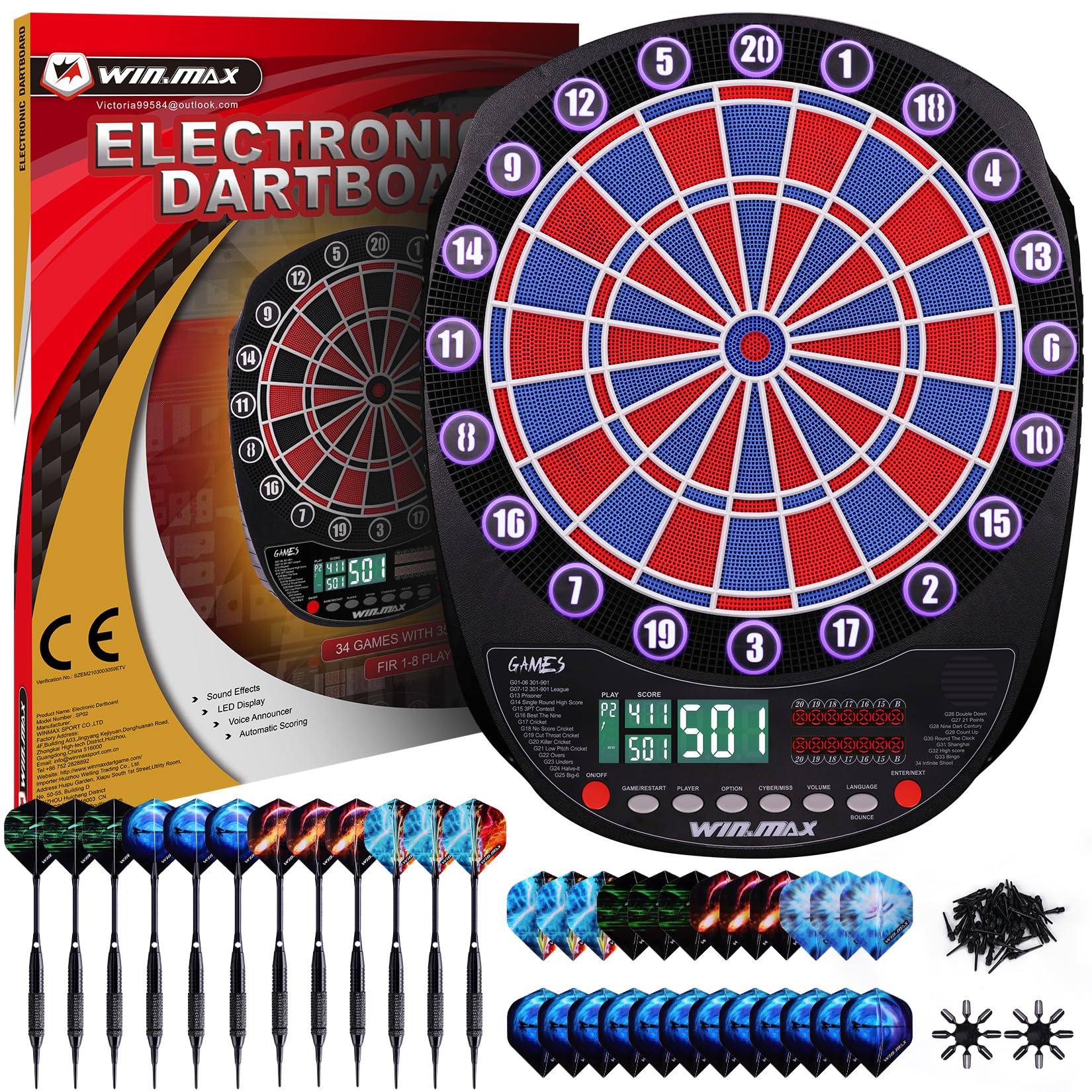 WIN.MAX Diana electrónica profesional 34 juegos con 354 variantes