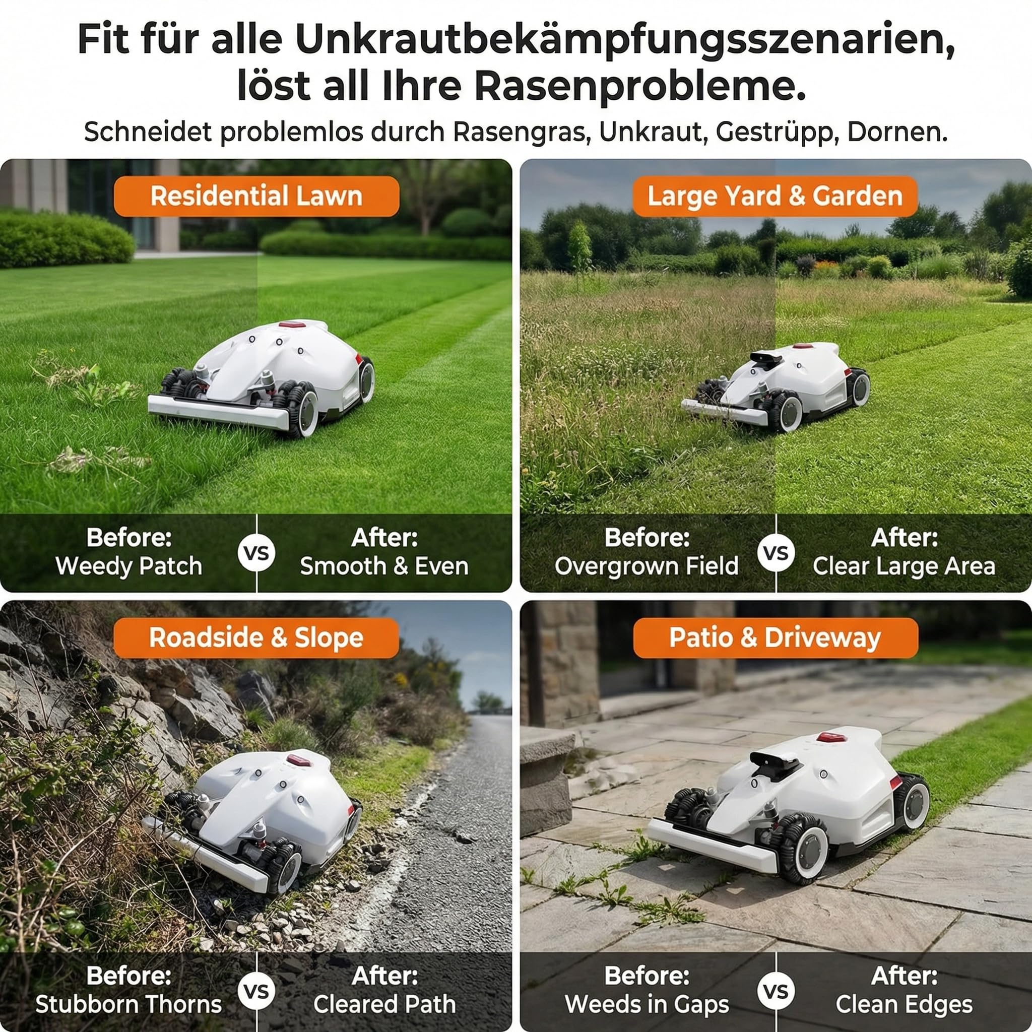 2 pièces de plateau de couteau + 12 pièces de lames compatibles avec Mammotion LUBA1 AWD & LUBA2 AWD, plateau de coupe premium en plastique renforcé de fibres de verre - disque de couteau pour robot