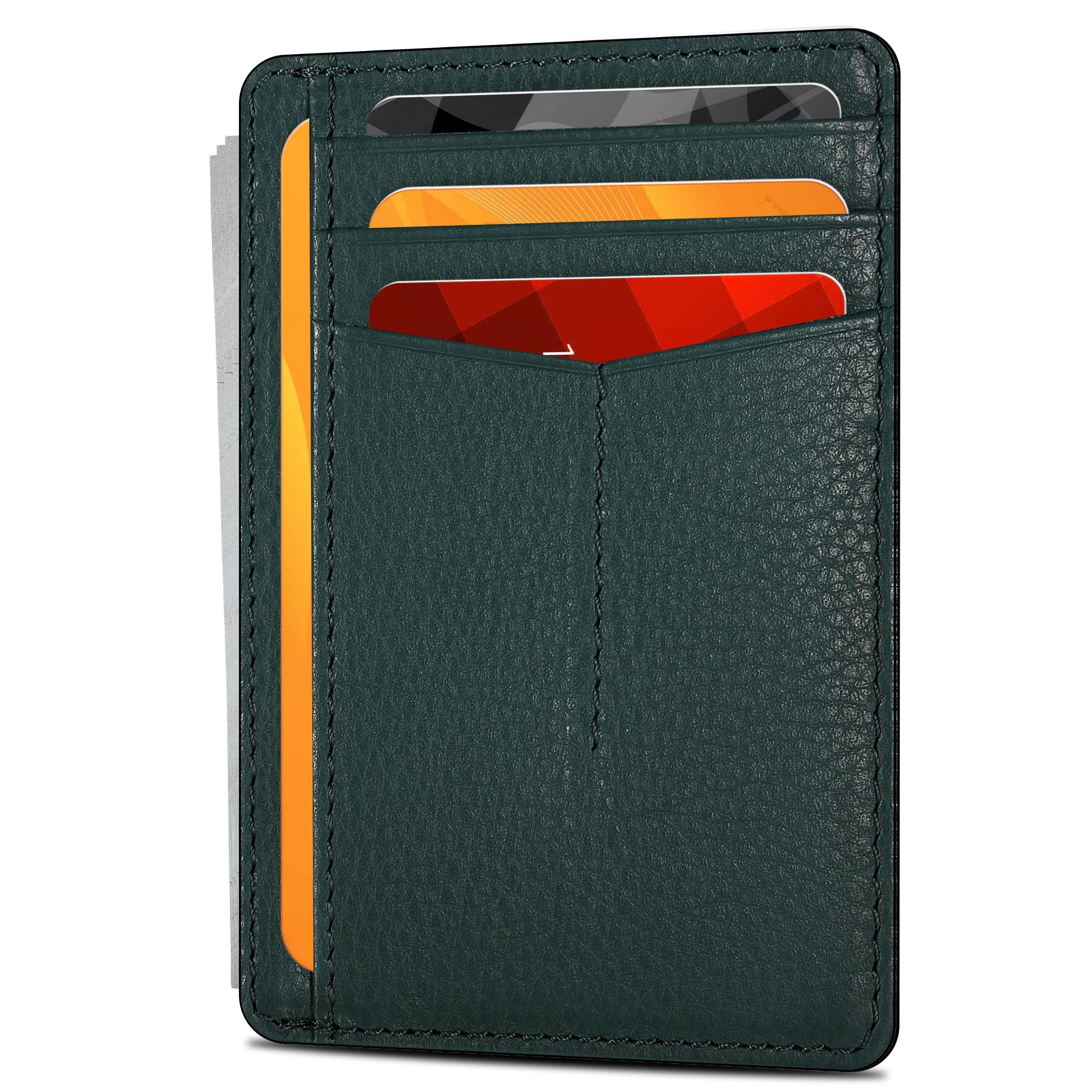 Oak Leathers Leather Slim Minimalist Wallet for Men & Women RFID Front Pocket Leather Card Holder Wallets