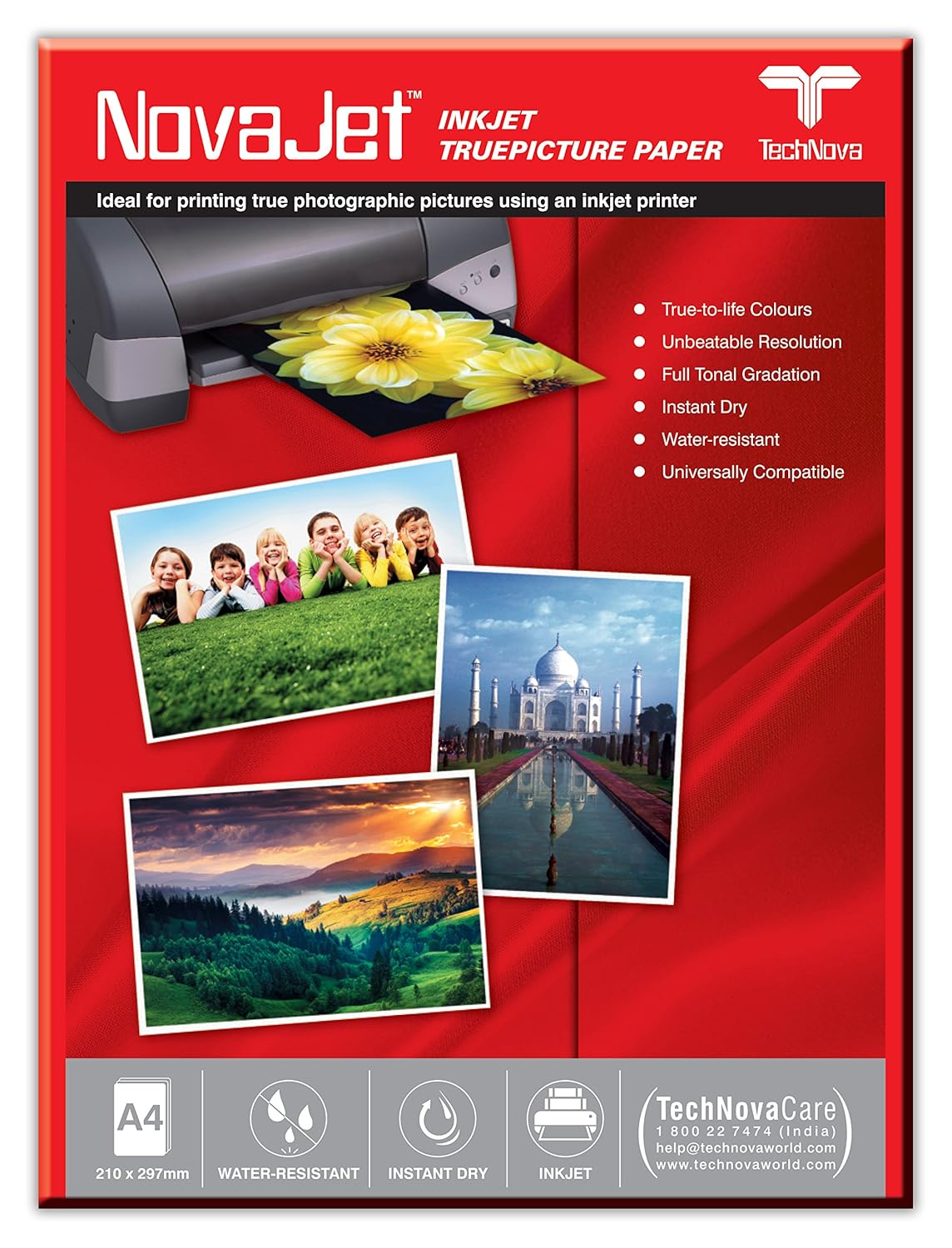 NovaJet Inkjet Photo Gloss Paper RC 262 4x6 (100 Sheets) Amazon.in
