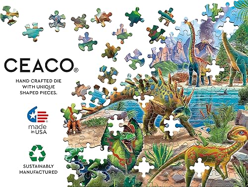 Miniatura 6 de Ceaco - Brillan en la oscuridad - Dinoland - Rompecabezas de 100 piezas