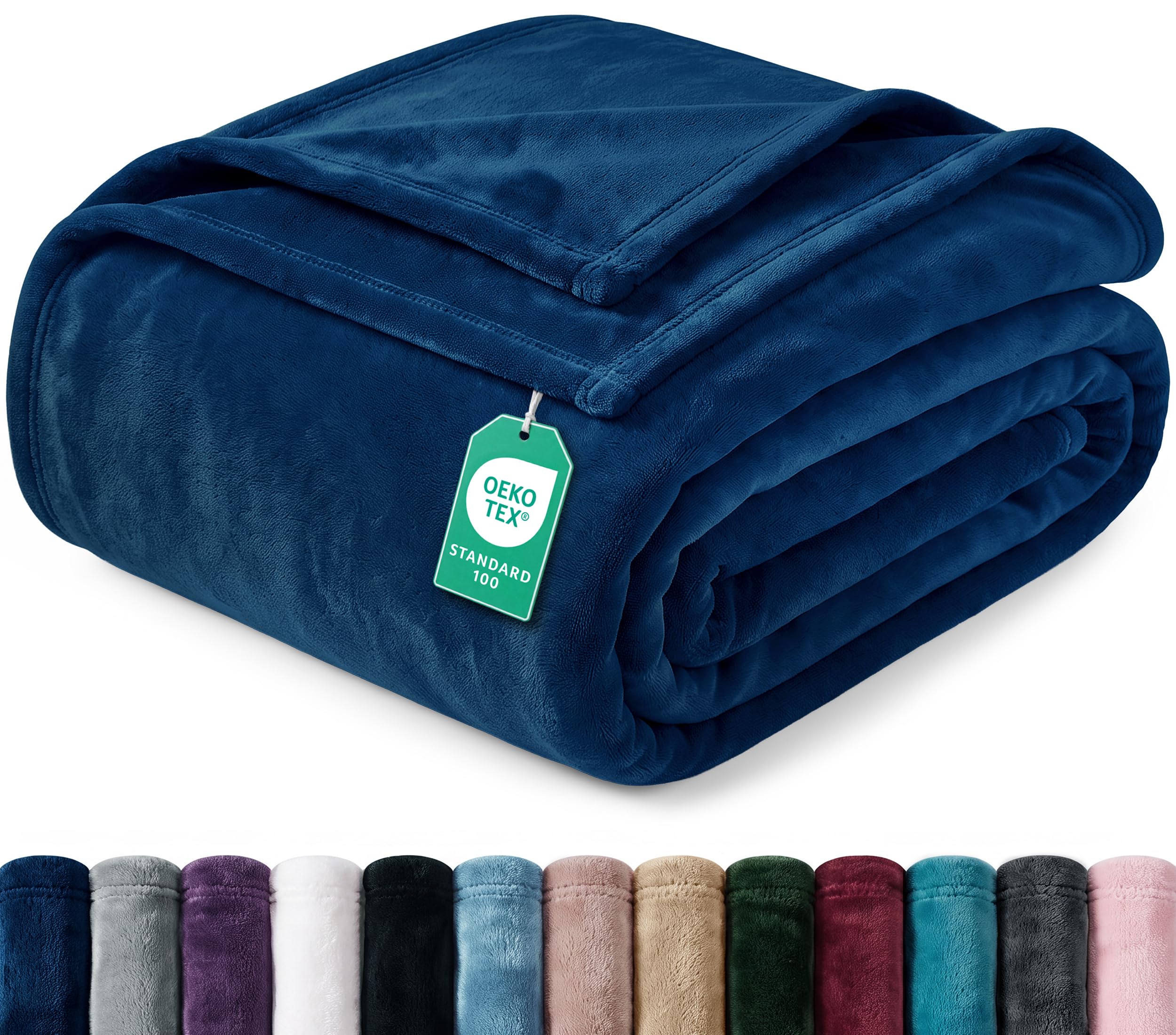 Utopia Bedding Coperta in pile Full Size Navy 250 GSM Lussuoso Fuzzy Morbido Antistatico Microfibra Coperta da Letto (200 x 200 cm)