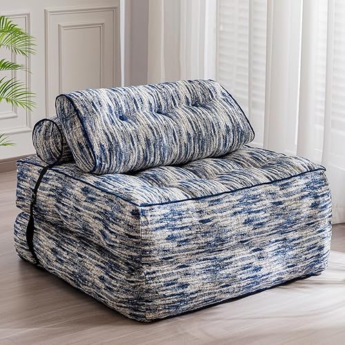 MAXYOYO Folding Sofa Bed, Convertible Sleeper Chair with Pilow, Soft