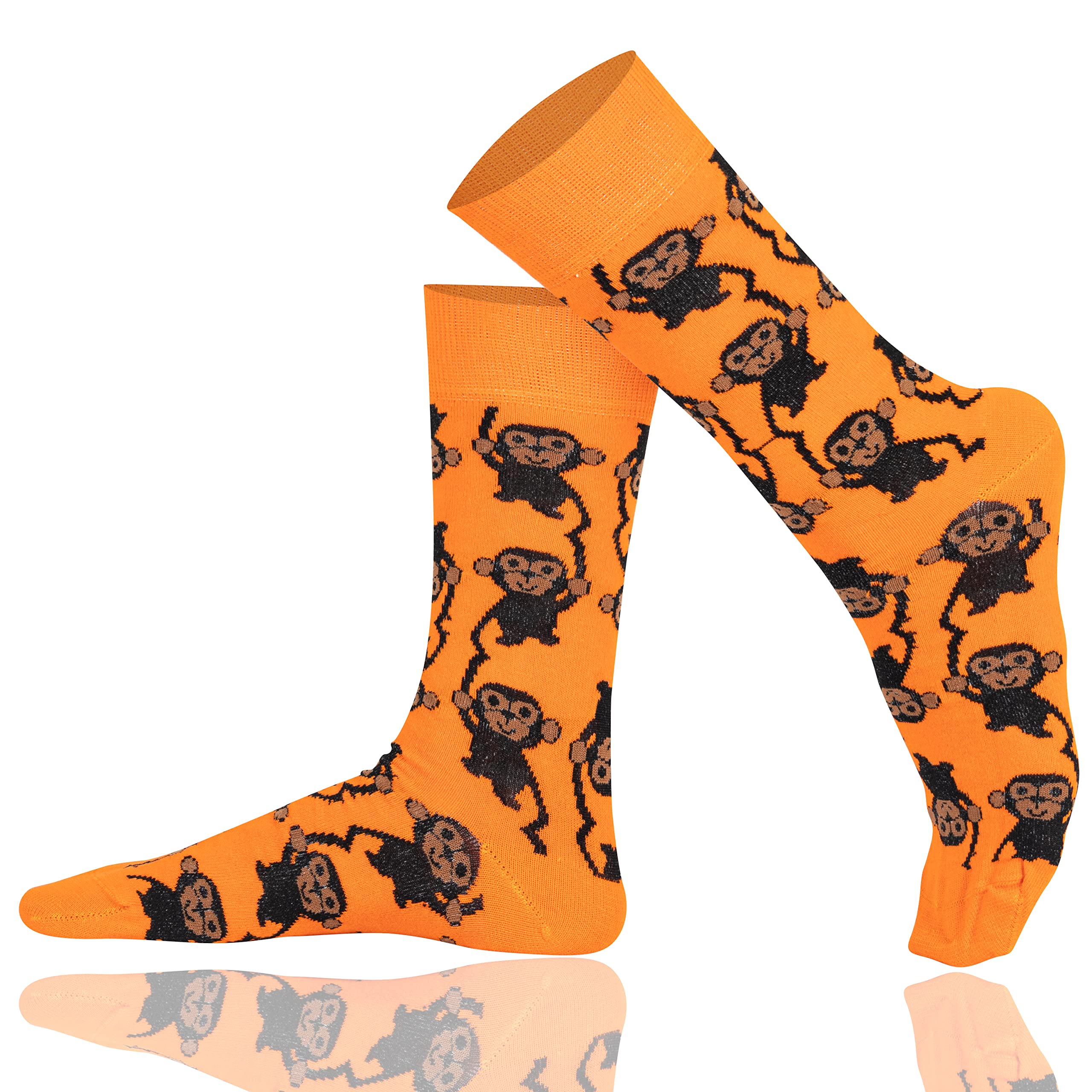 MysocksUnisex Monkey Socks | Combed Cotton | Flat Seam on Toe | Machine Washable | Reflect Your Style | Make Your Steps Enjoyable