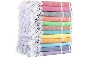 12 Pcs Premium Turkish Towel Set: Enhanced Comfort and Absorbency