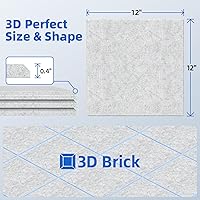 Vista 6 de Paquete de 20 paneles acústicos con autoadhesivo, paneles de espuma de alta densidad a prueba de sonido de 12 x 12 x 0.4 pulgadas para paredes