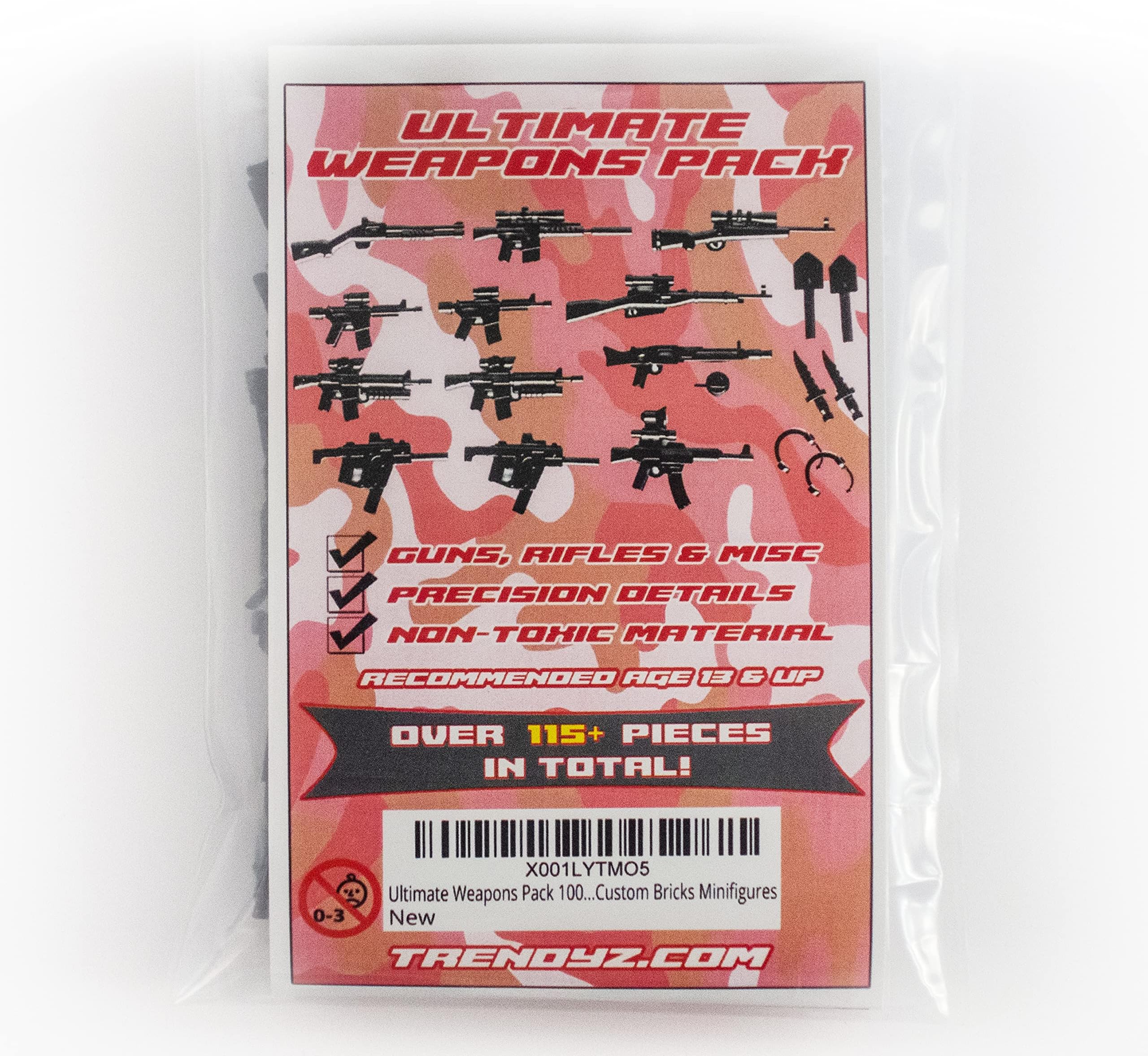 Ultimate Weapons Pack 115+ Weapons and Accessories for Toy Custom Bricks Minifigures