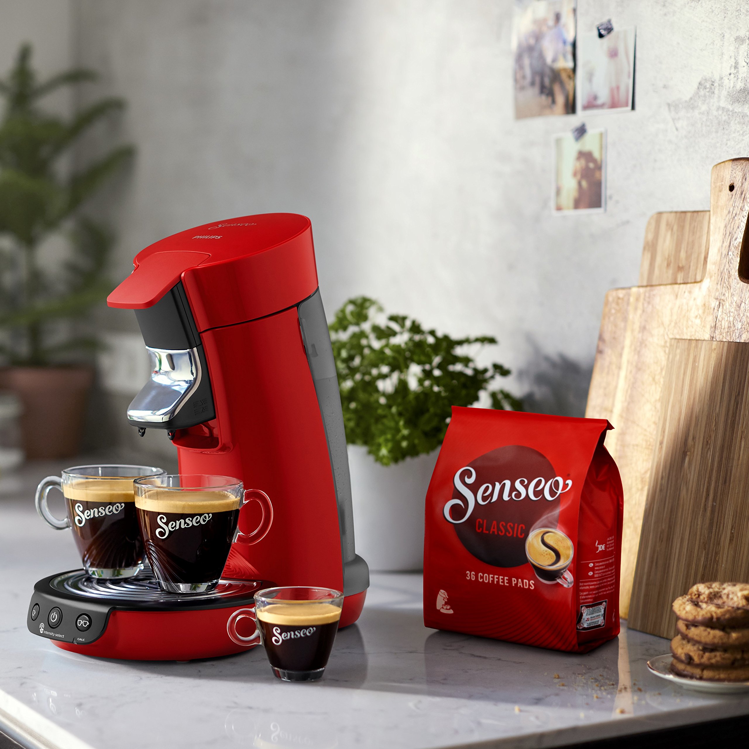 Philips HD6563/81 Machine à Café à Dosettes SENSEO Viva Café Rouge