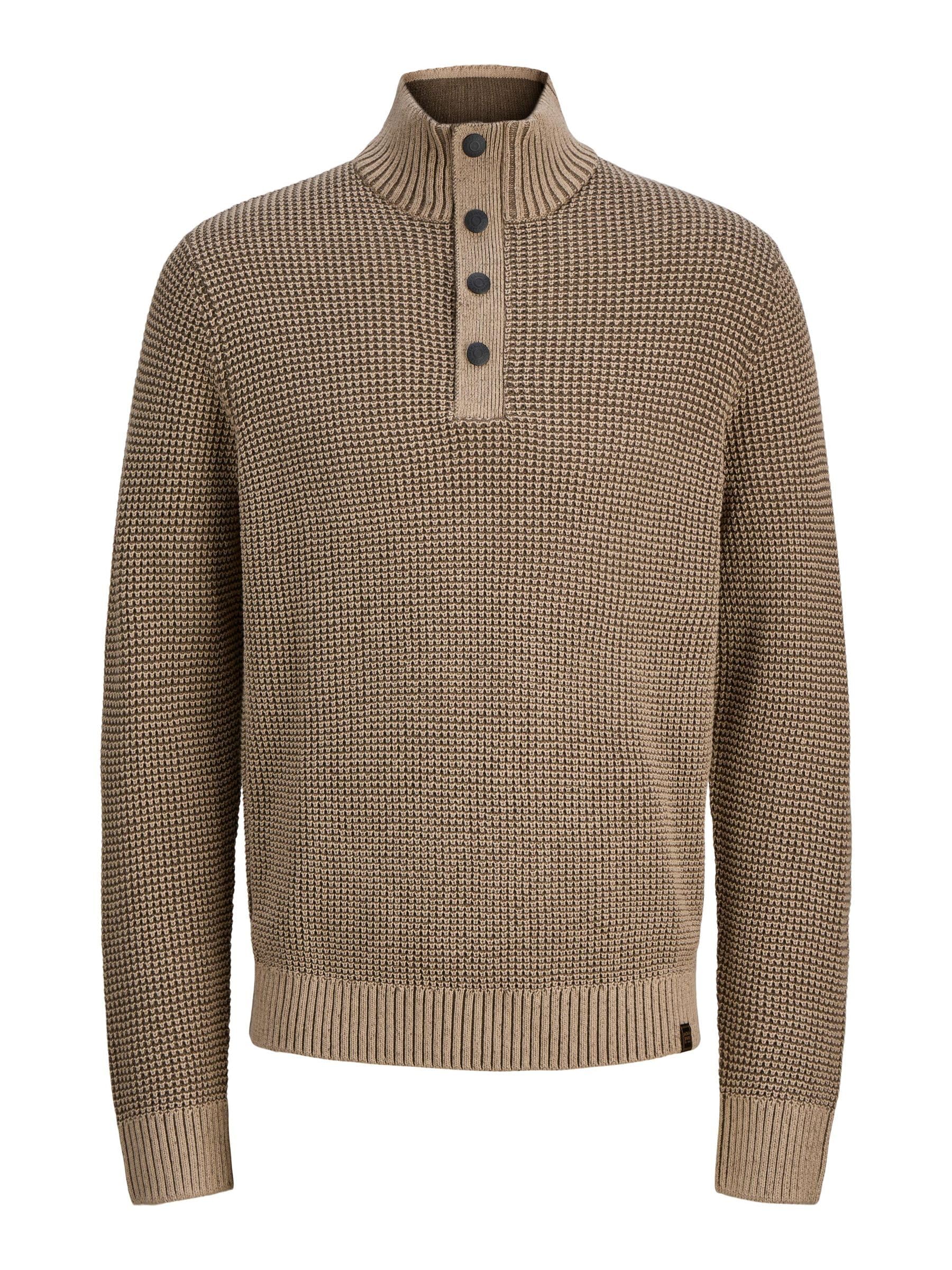 JACK & JONES Jjethan Knit High Neck, Crockery, S