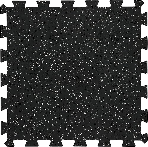 Miniatura 12 de Playsafer Genaflex Lock - Azulejos de goma para gimnasio de 0.315 in (8 mm) de grosor x 20.0 in x 20.0 in, súper durables, laminados, protectores