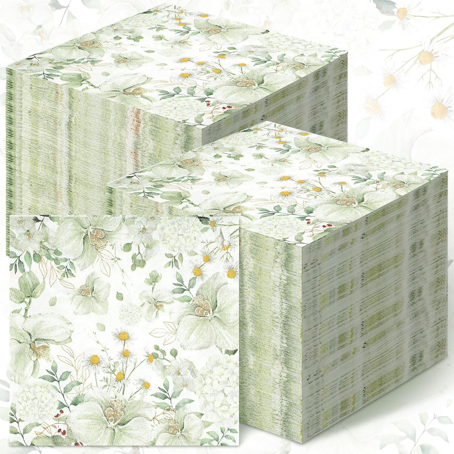 Amazon.com: 200 Pcs Floral Guest Napkins for Bathroom Floral Paper ...