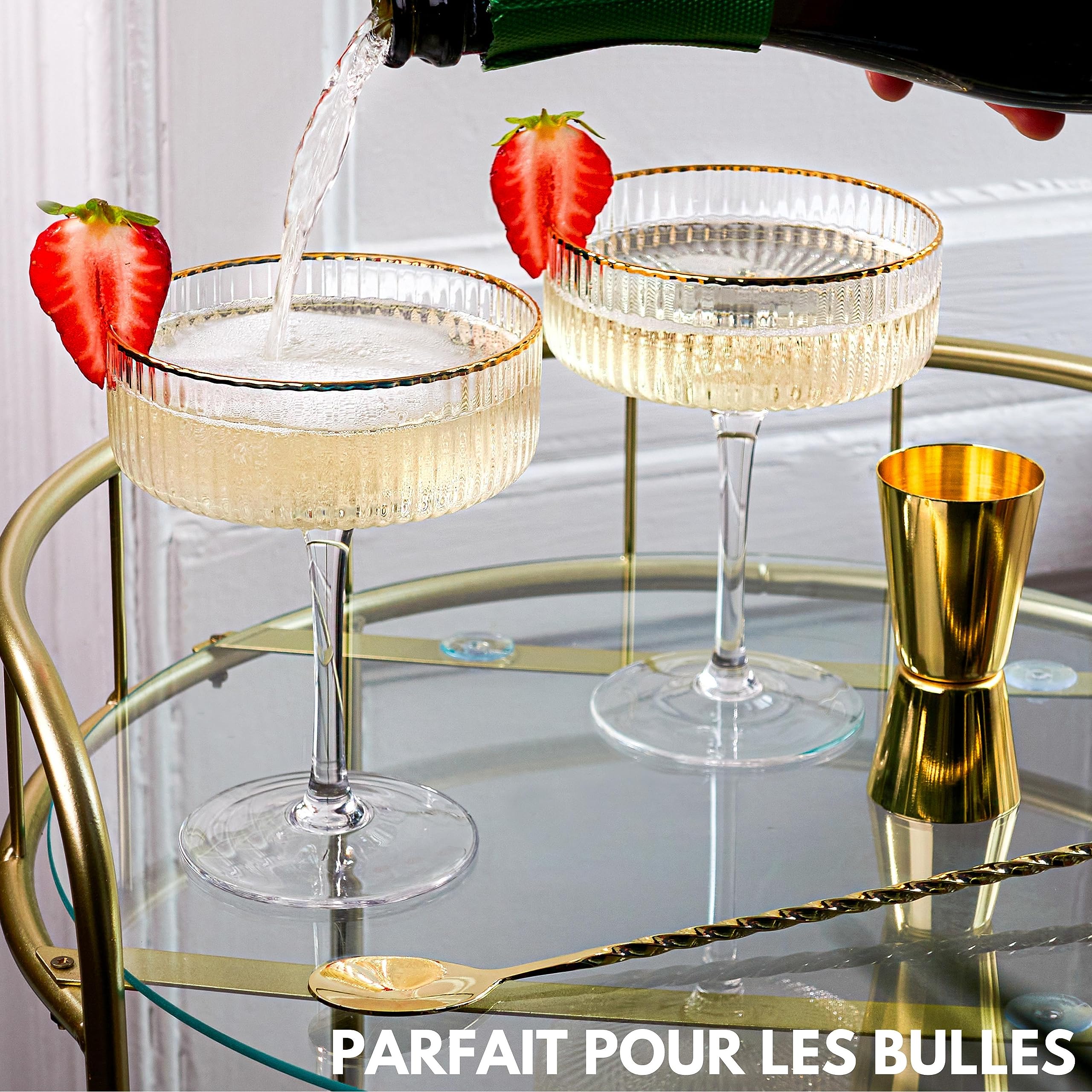 Verres à Martini MUXHEL - Lot De 6 120ml | Verres Cocktail Élégants Pour Fête & Maison