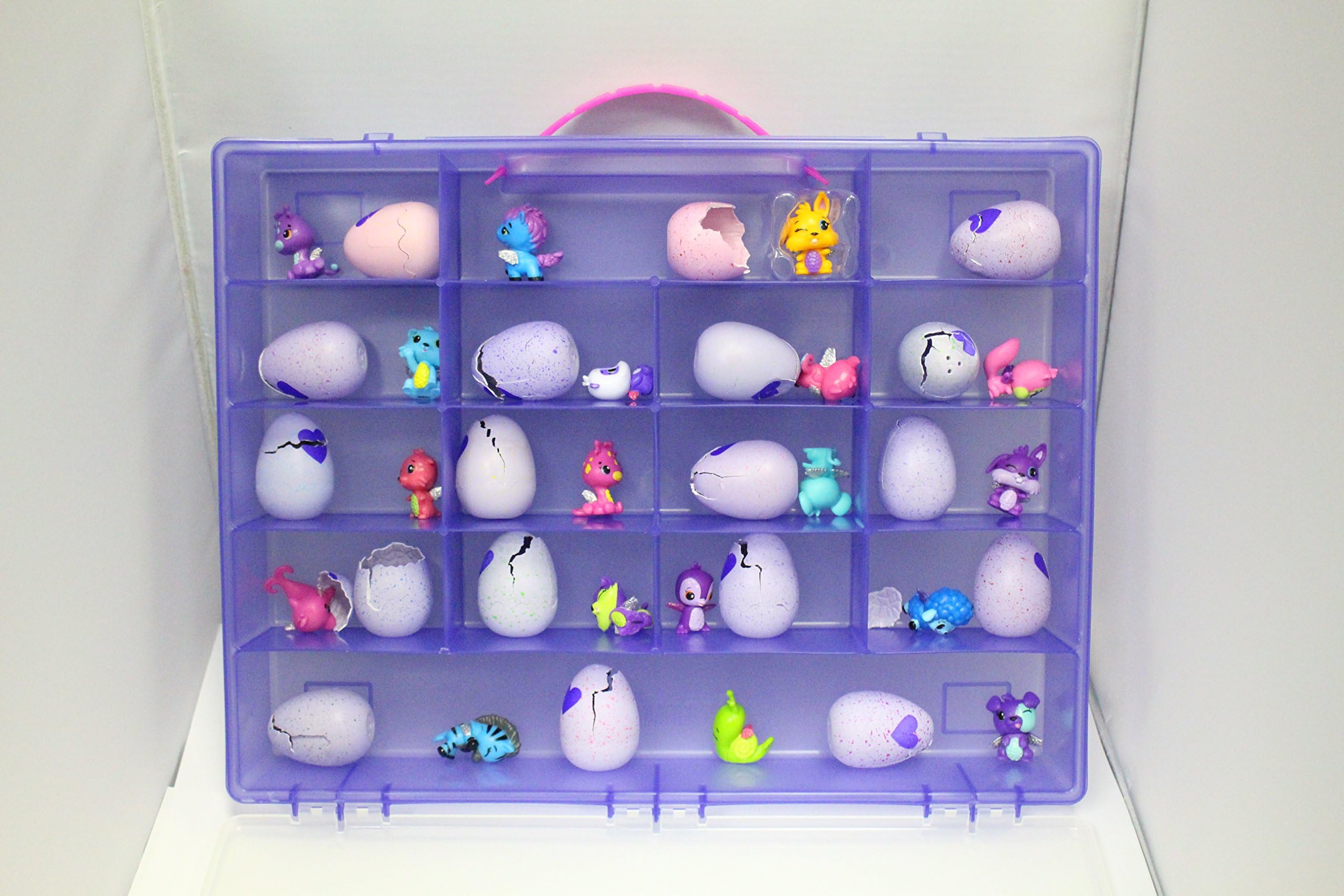 Egg Storage Organizer By Fun For Life - compatible with the Hatchimals and Hatchimal Colleggtibles Brands - Durable Carrying Case For Mini Eggs, Easter Eggs & Speckled Eggs – Purple